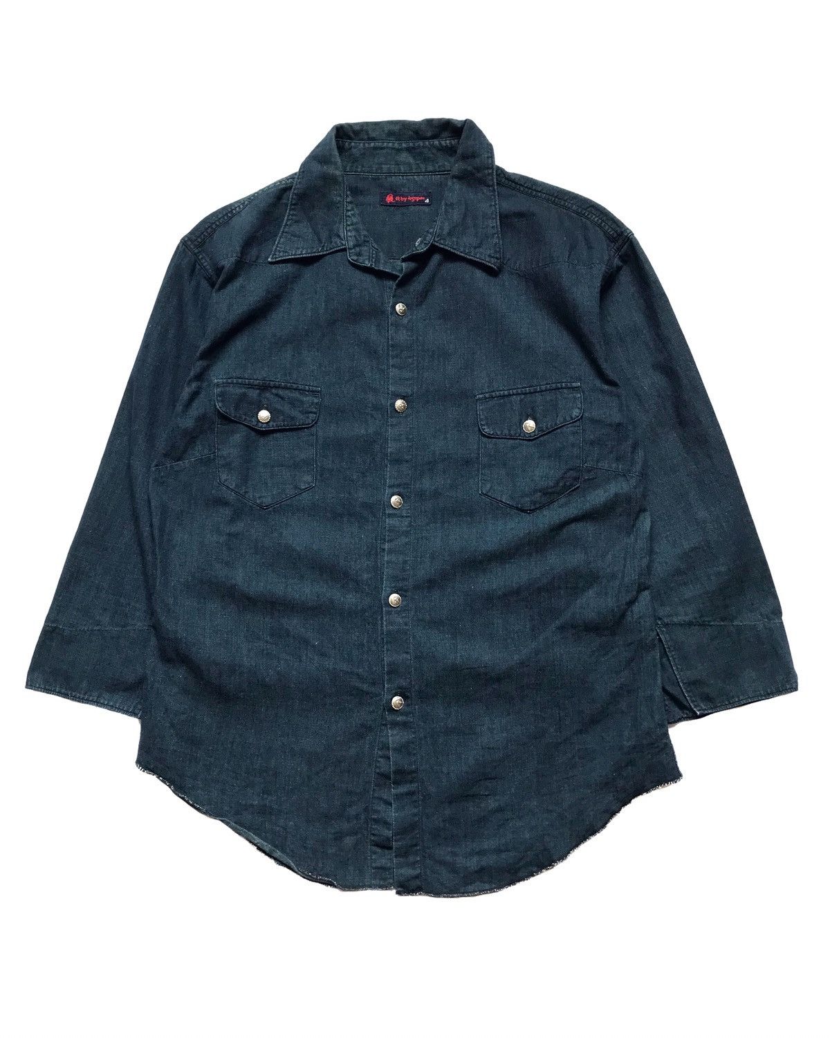 45 RPM INDIGO 3 QUATER BUTTON UP