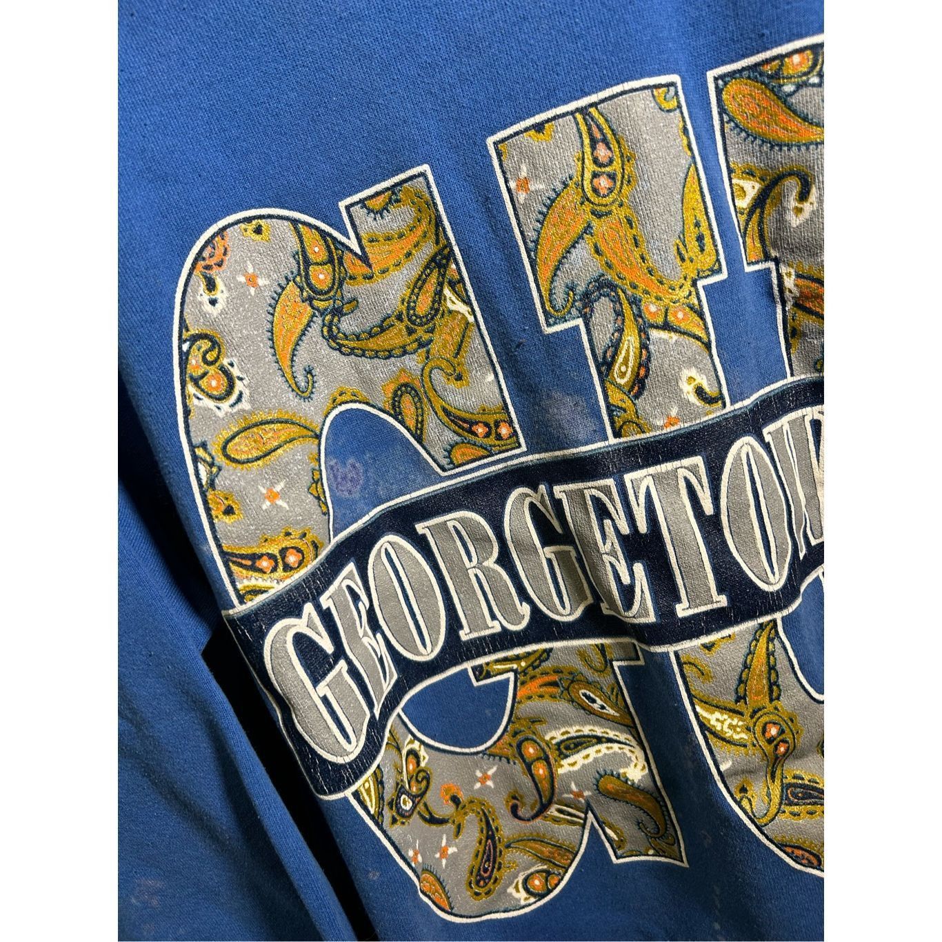 Tultex Men’s L - Vintage 1990 distressed sweatshirt crewneck George Size US L / EU 52-54 / 3 - 4 Thumbnail