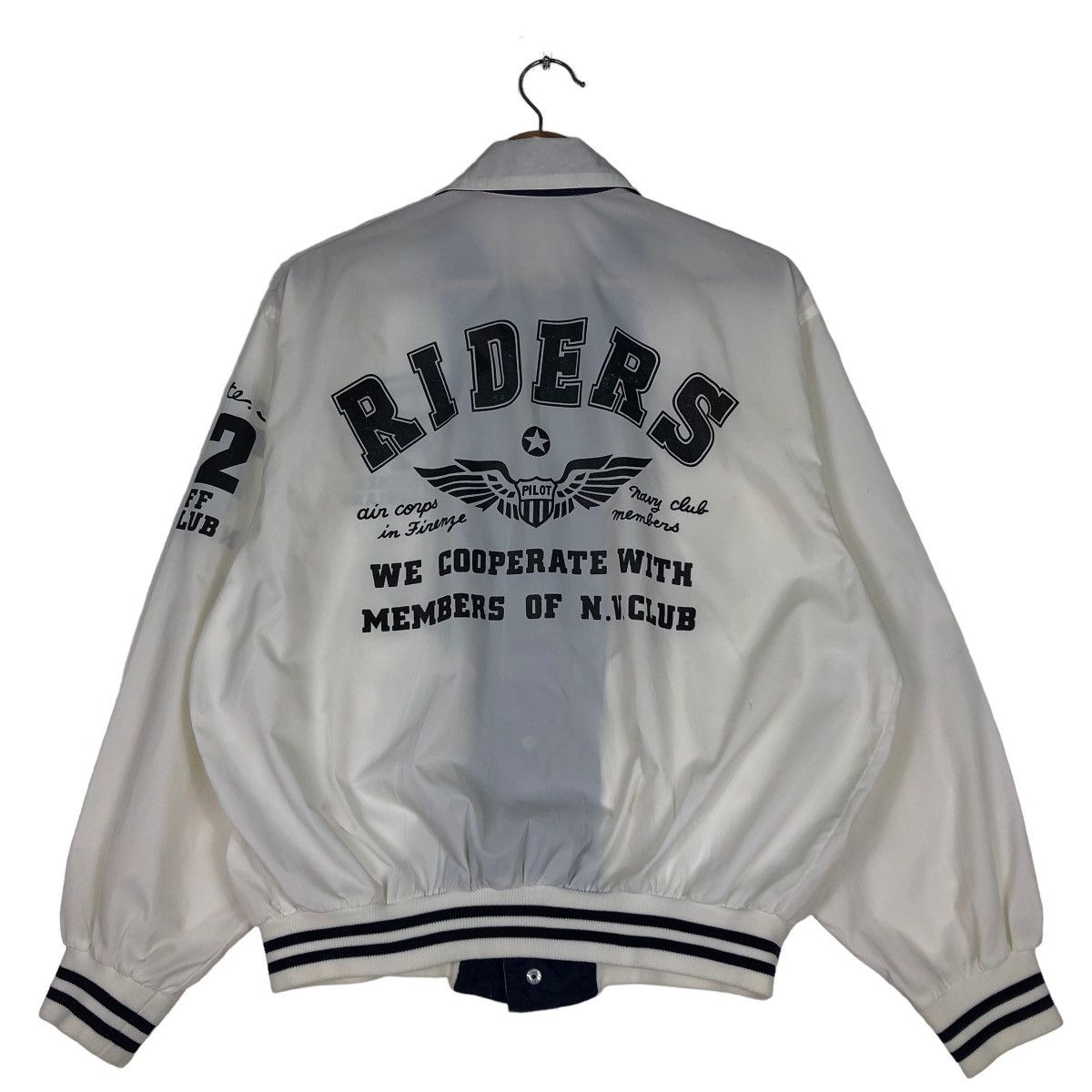 Japanese Brand 🔥Vintage Bomber Jacket Satin Riders South Dakota Univ USA Size US M / EU 48-50 / 2 - 1 Thumbnail