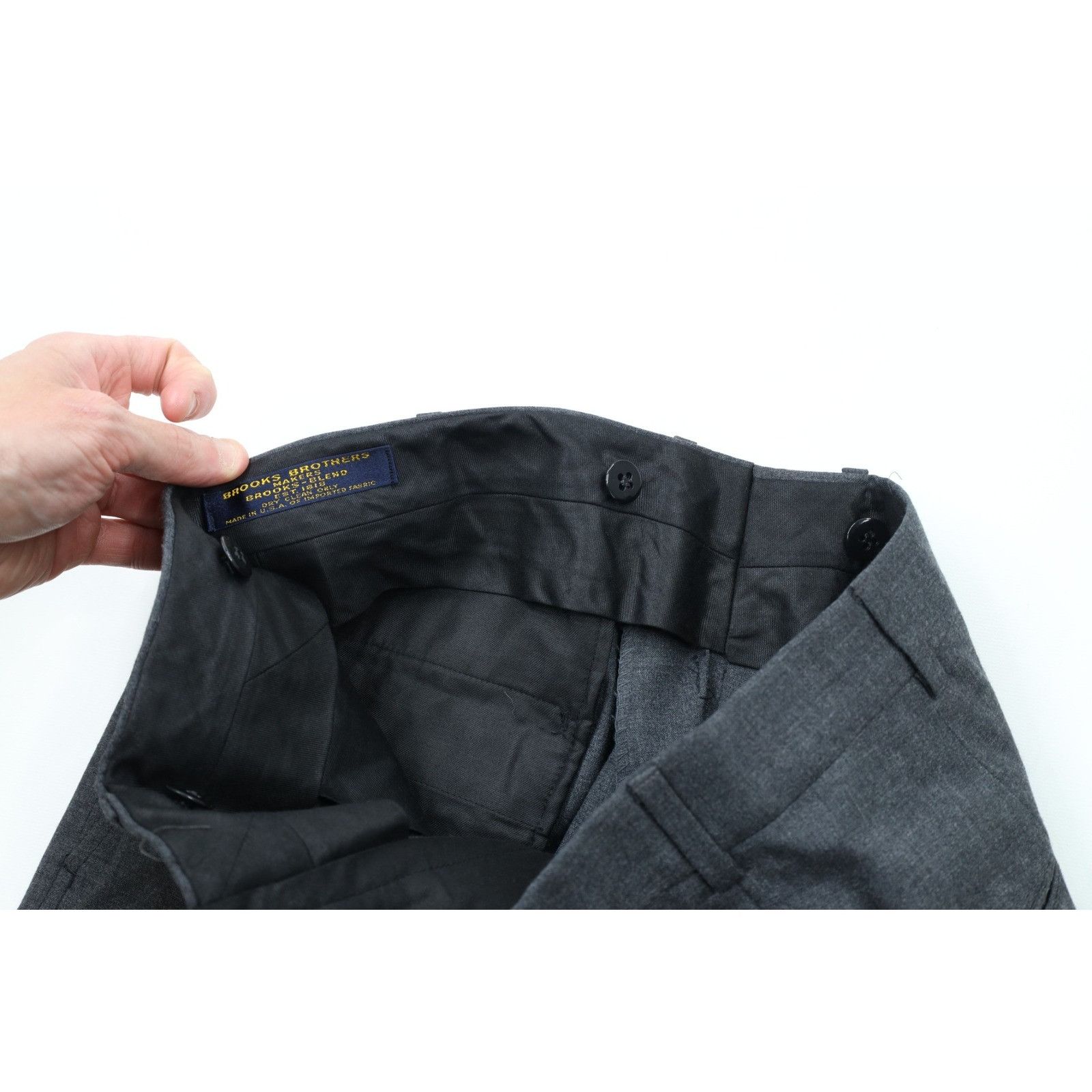 Brooks Brothers × Vintage Vintage 70s Brooks Brothers Cuffed Wool Chino Pants Size US 34 / EU 50 - 6 Thumbnail