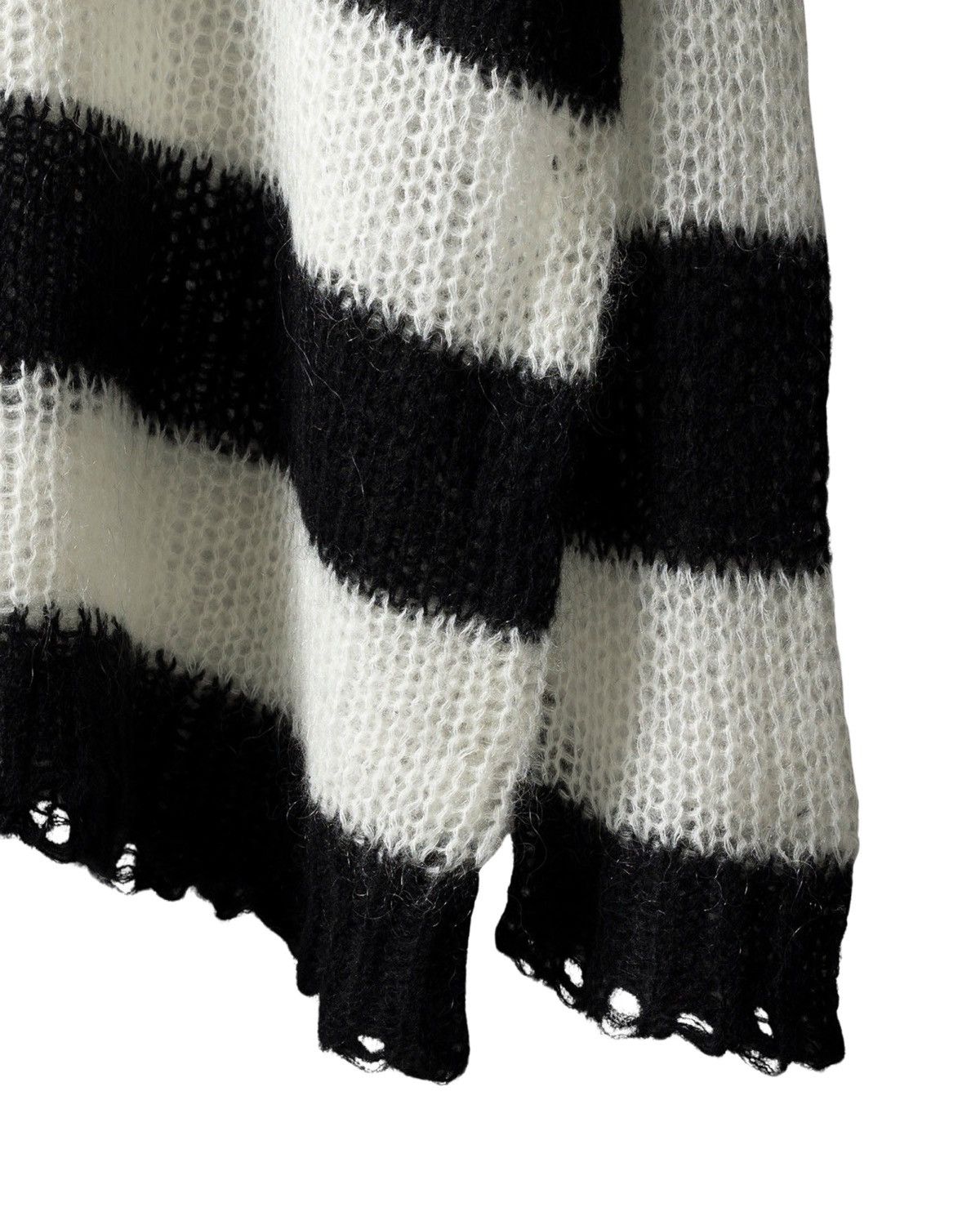 Number (N)ine Number (N)ine Mohair Striped Knit Pullover Sweater Size US L / EU 52-54 / 3 - 3 Thumbnail