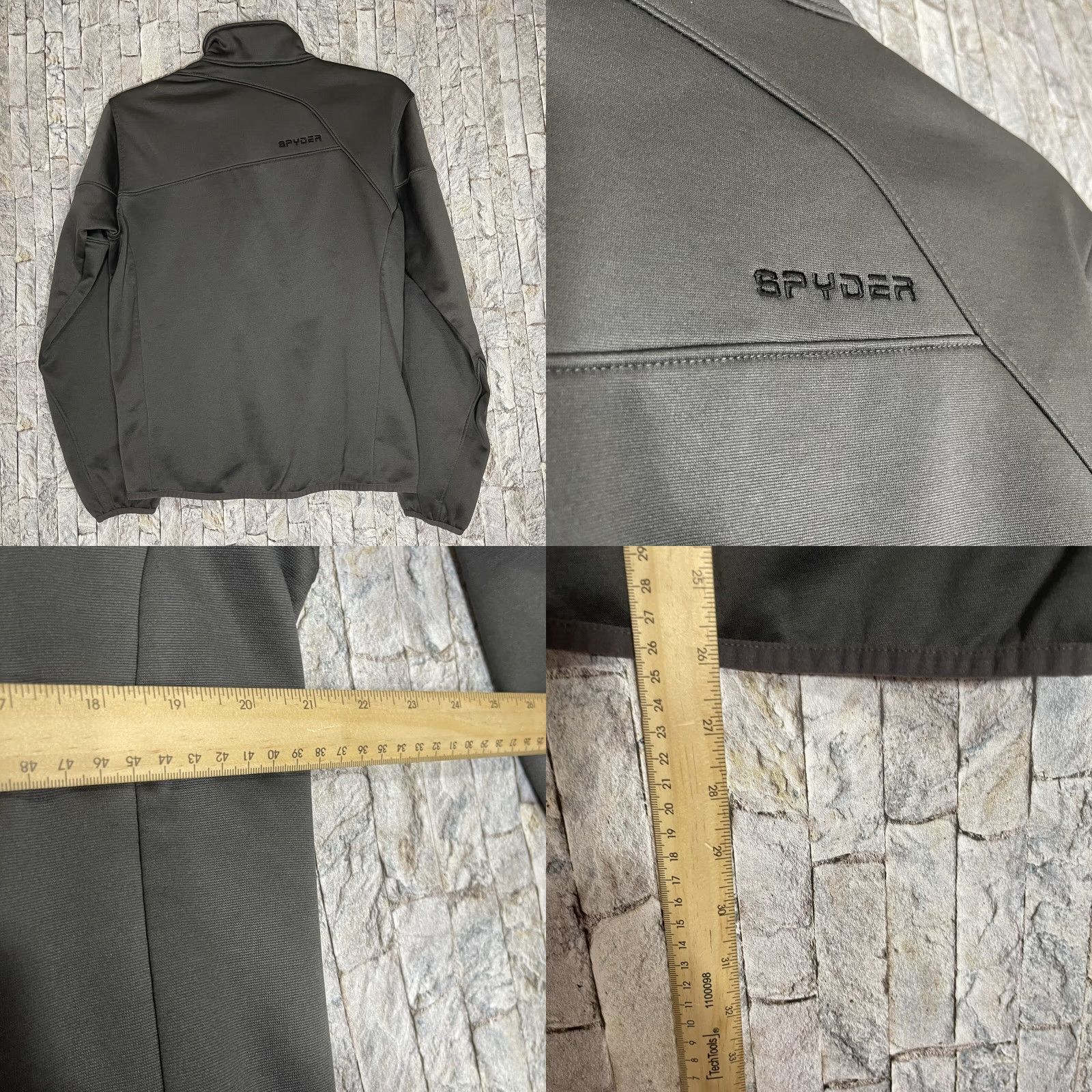 Spyder Spyder Dark Gray Quarter Zip Embroidered Pullover Jacket Men's M Size US M / EU 48-50 / 2 - 8 Thumbnail
