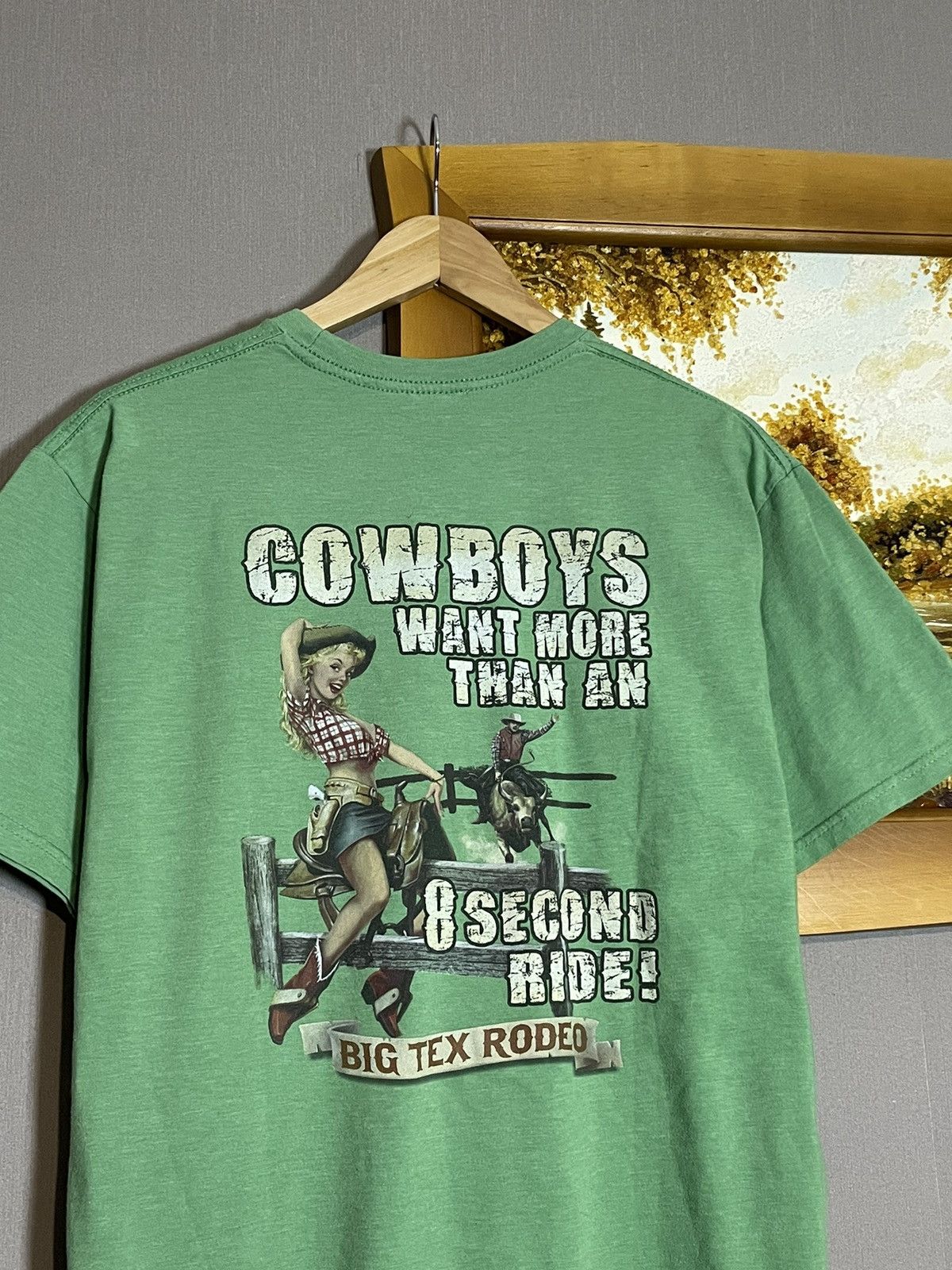 Vintage Funny Cowboys Want More Than 8 Secon Ride T-shirt Pornstar Size US L / EU 52-54 / 3 - 2 Thumbnail