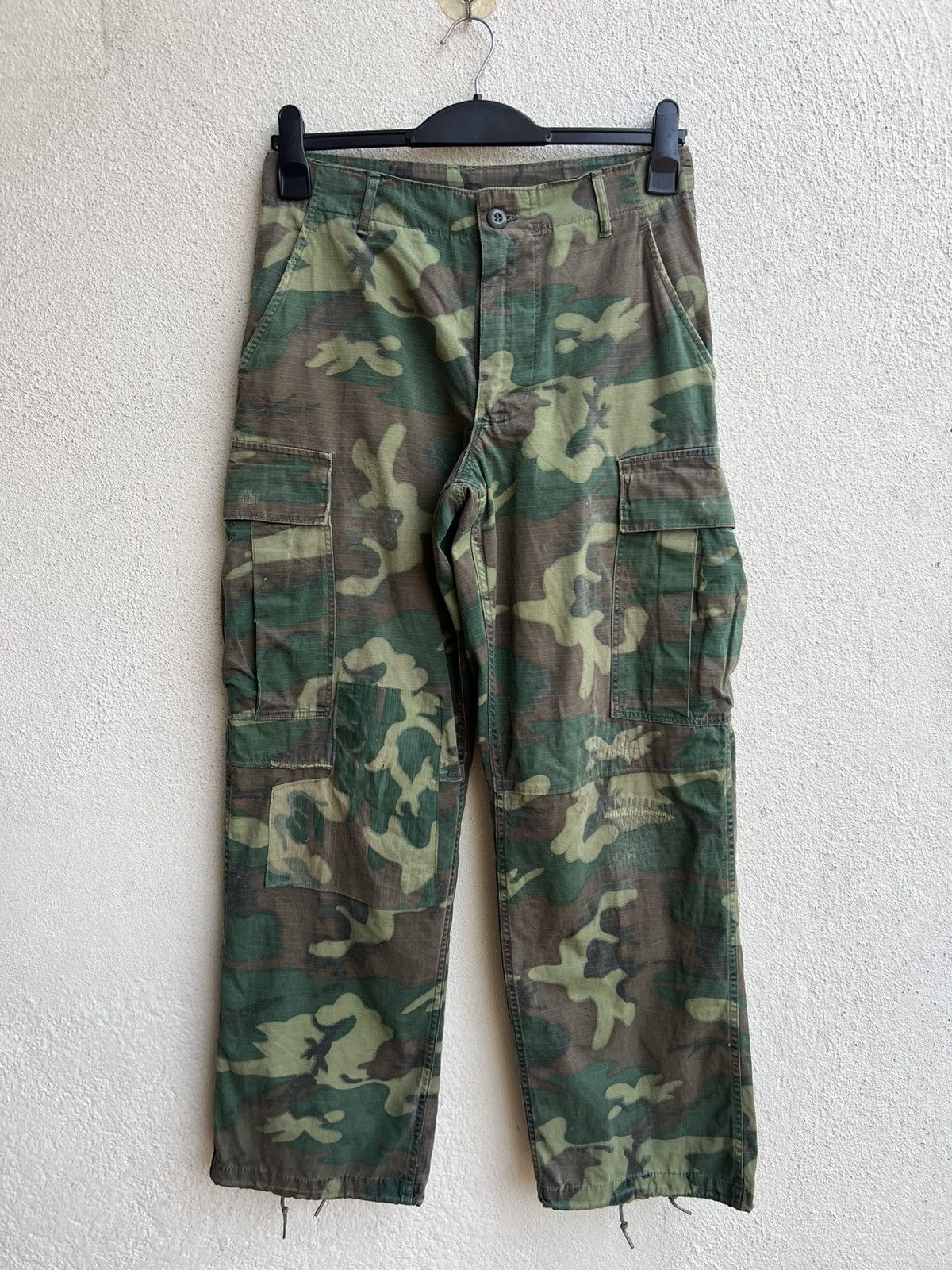 Vintage Vintage 1969 Vietnam War ERDL Camo Ripstop Poplin Trouser Size US 30 / EU 46 - 2 Thumbnail