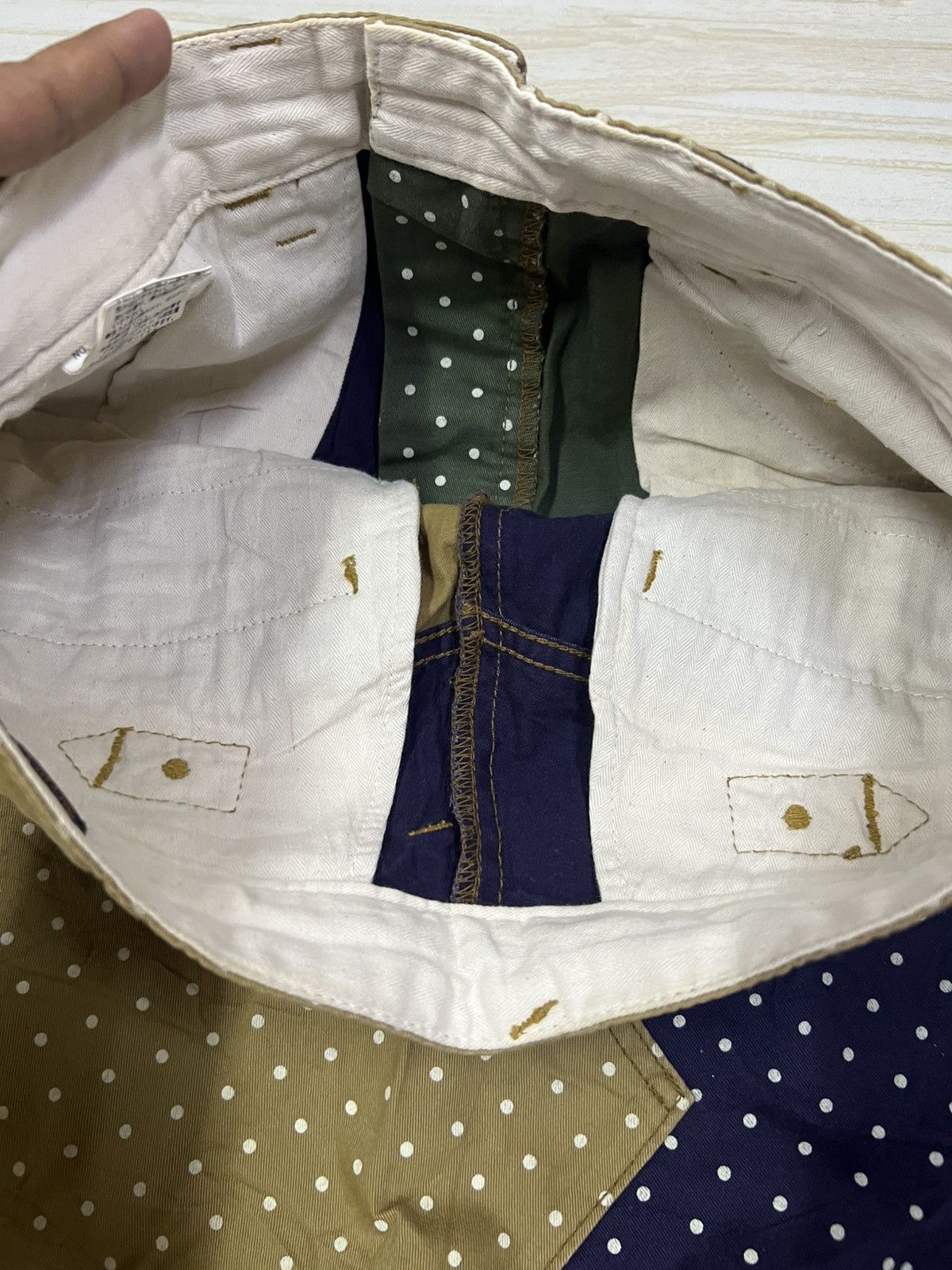 Japanese Brand Japanese Brand Cube Sugar Polkadot Cropped Trousers Pant Size US 30 / EU 46 - 16 Thumbnail