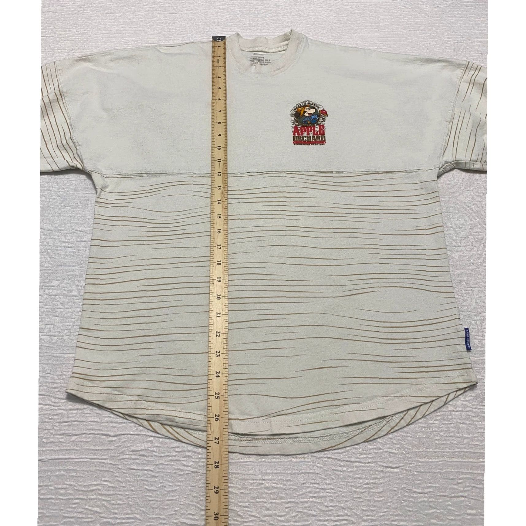 Disney Disney Spirit Jersey Mickey Minnie 2021 Apple Orchard Sweet As Pie Striped Long Sleeve Crew Neck 100% Cotton White Men XS S? Size US S / EU 44-46 / 1 - 5 Thumbnail