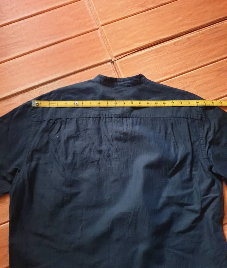 Japanese Brand Uniqlo mandarin collar blue shirt Size US XL / EU 56 / 4 - 7 Thumbnail