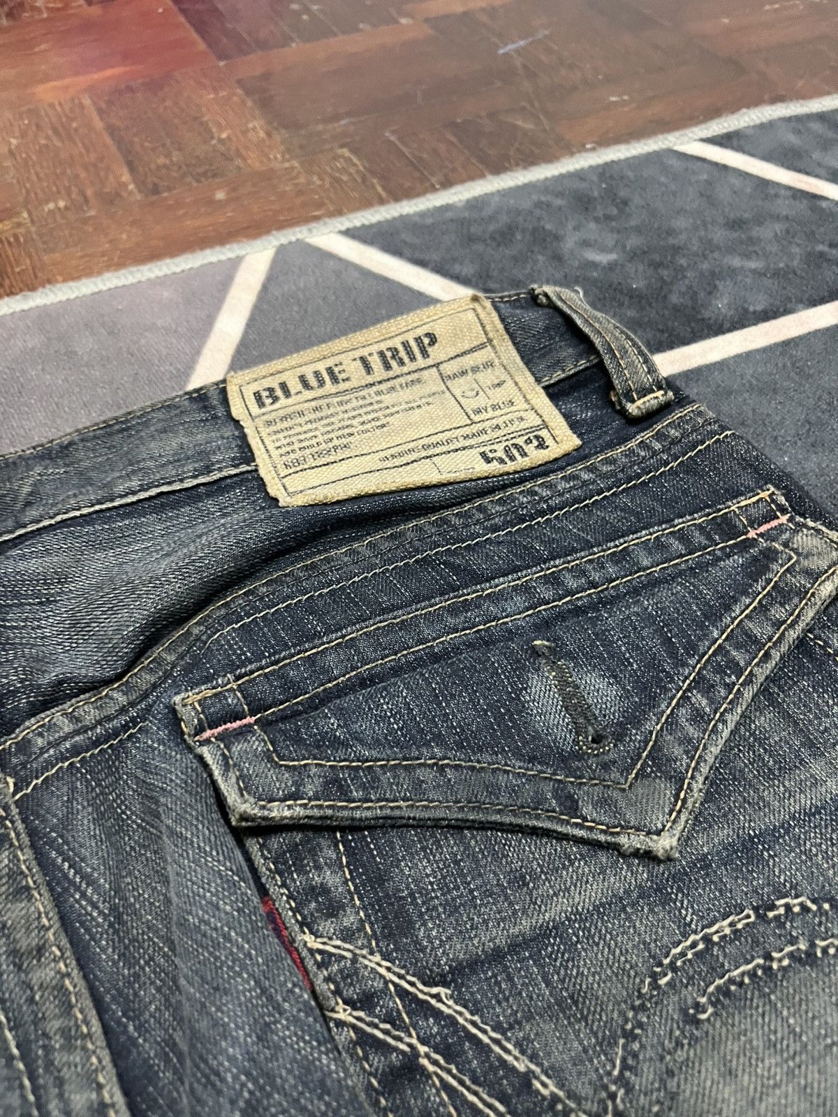 If Six Was Nine 💥Vintage Y2K Edwin Distressed Straight Cut Jeans Size US 34 / EU 50 - 23 Thumbnail