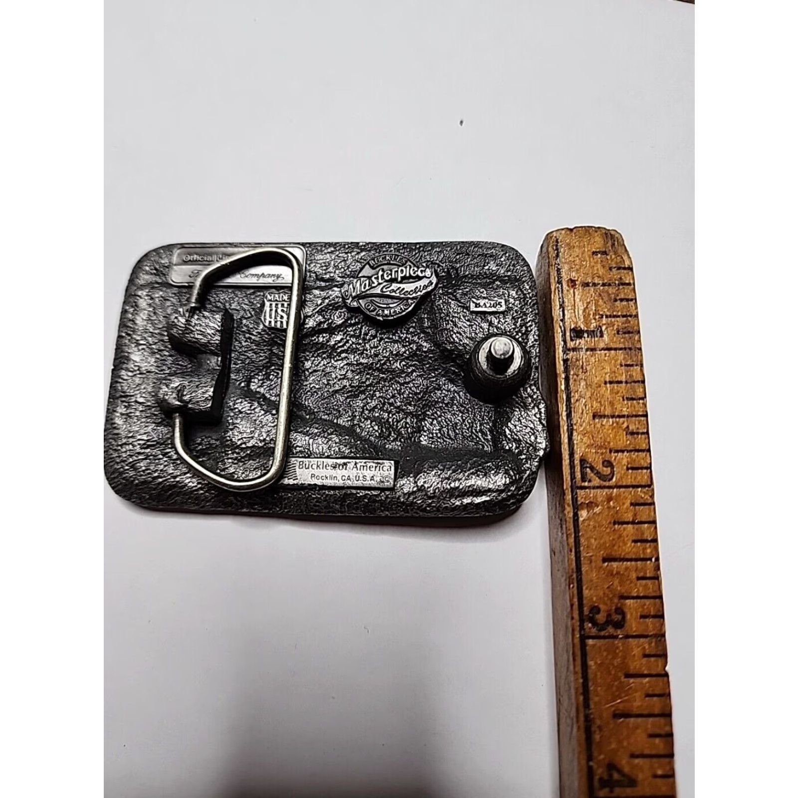 Ford VINTAGE Buckles of America Ford F-100 Enameled Belt Buckle Buckles of America Masterpiece USA Rockabilly Silver Men Belt Buckle Classic Cars Size ONE SIZE - 3 Thumbnail