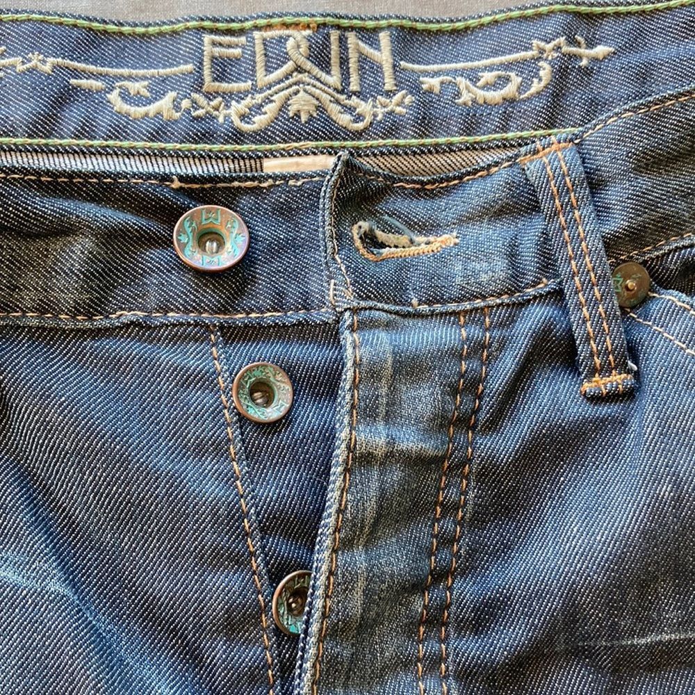 EDUN Edun Mens 29 Jeans Y2K Straight Leg Button Fly from Bono Size US 29 - 1 Thumbnail