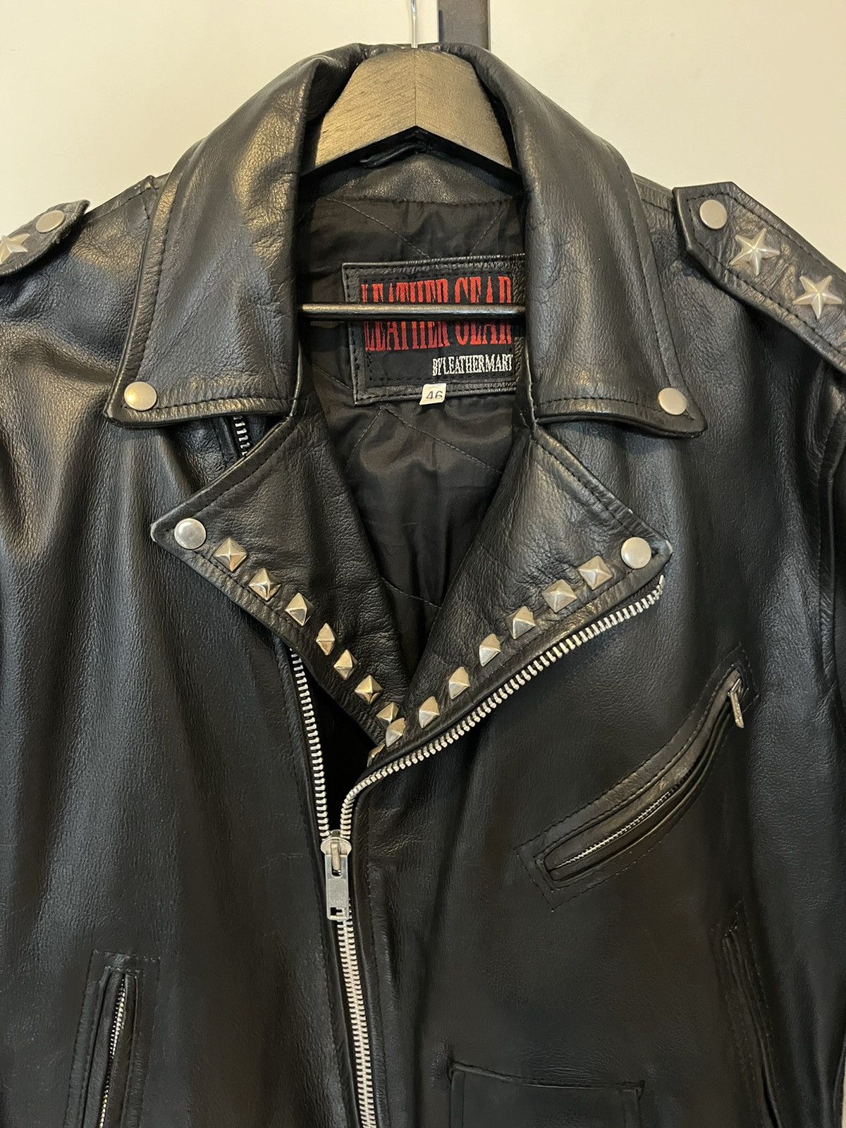 Japanese Brand Leather studded biker jacket punk rock Size US M / EU 48-50 / 2 - 2 Thumbnail