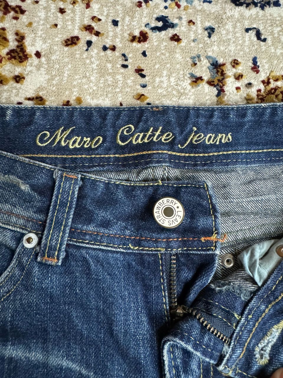 Japanese Brand × Vintage Vintage Maro catte buggy faded streessed denim Size US 29 - 5 Thumbnail