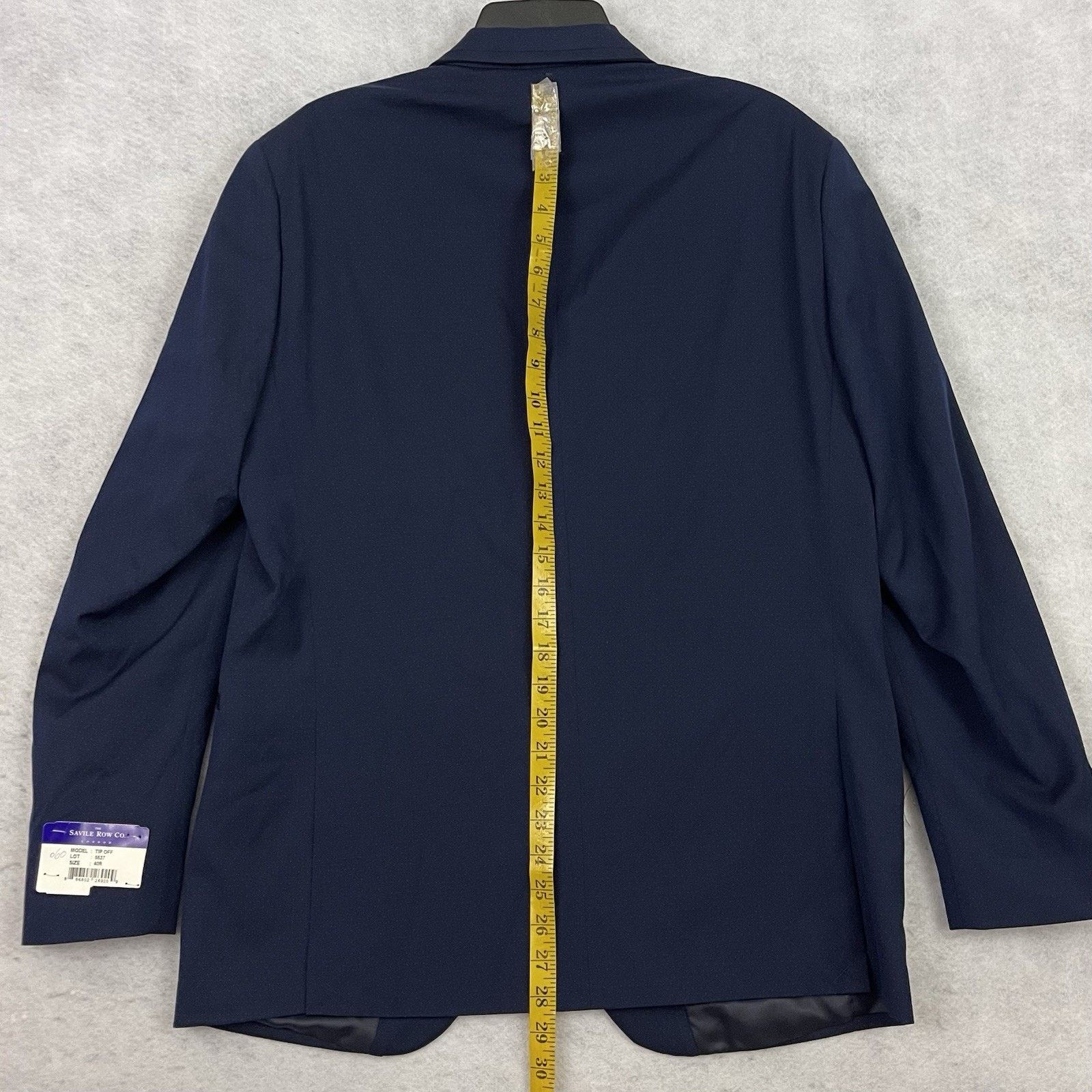 Savile Row Savile Row Co Blazer Mens 40R Blue Slim Fit Stretch 2 Button Size 40R - 6 Thumbnail