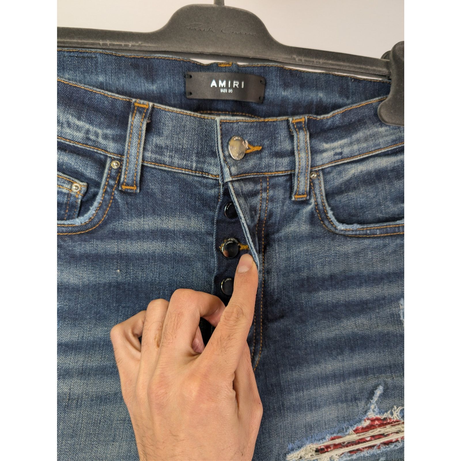 Amiri o1rshd1 Q:2 / Bandana MX1 Denim Jeans in Deep Classic Size US 30 / EU 46 - 7 Thumbnail