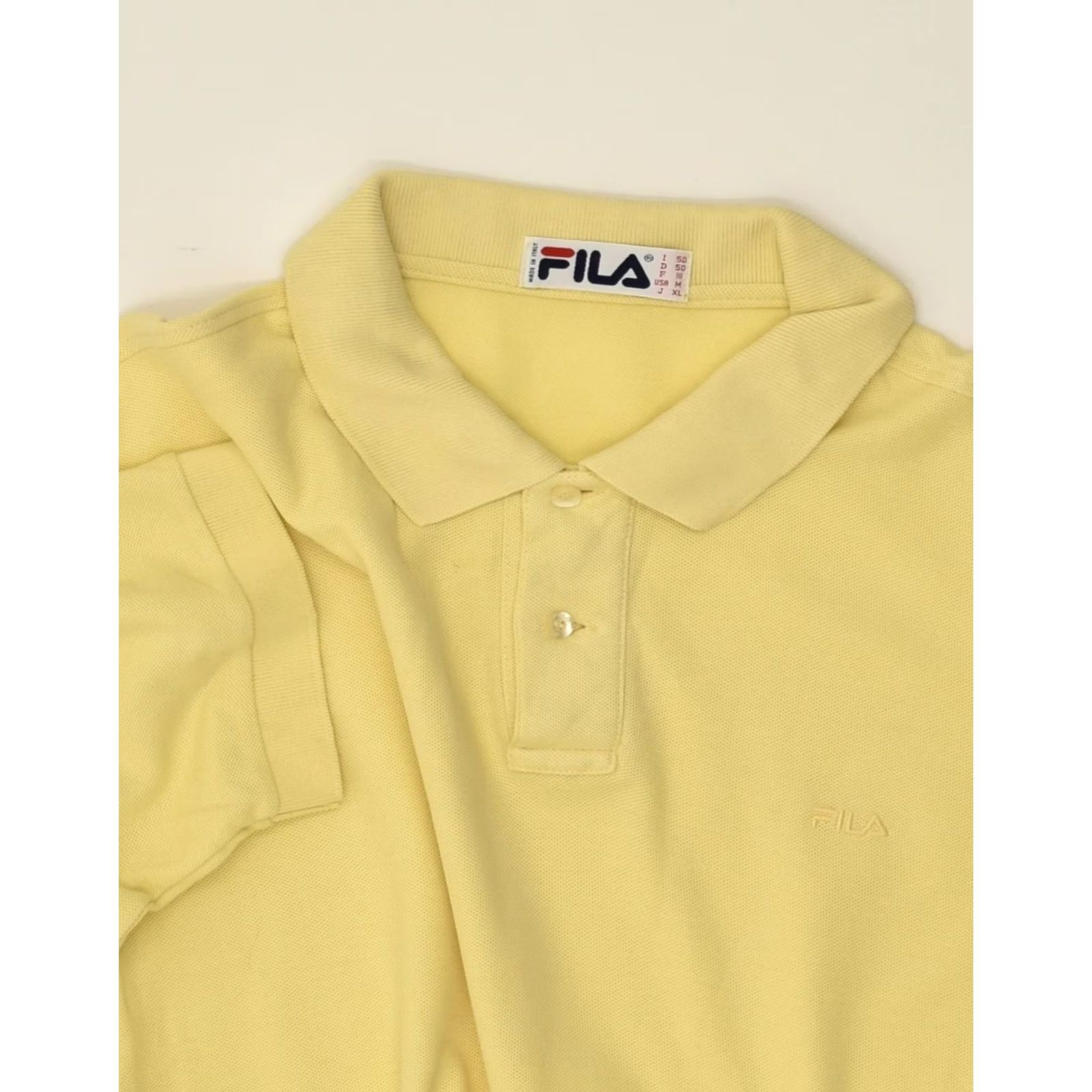 Fila FILA Mens Polo Shirt Medium Yellow AC05 Size US M / EU 48-50 / 2 - 4 Thumbnail