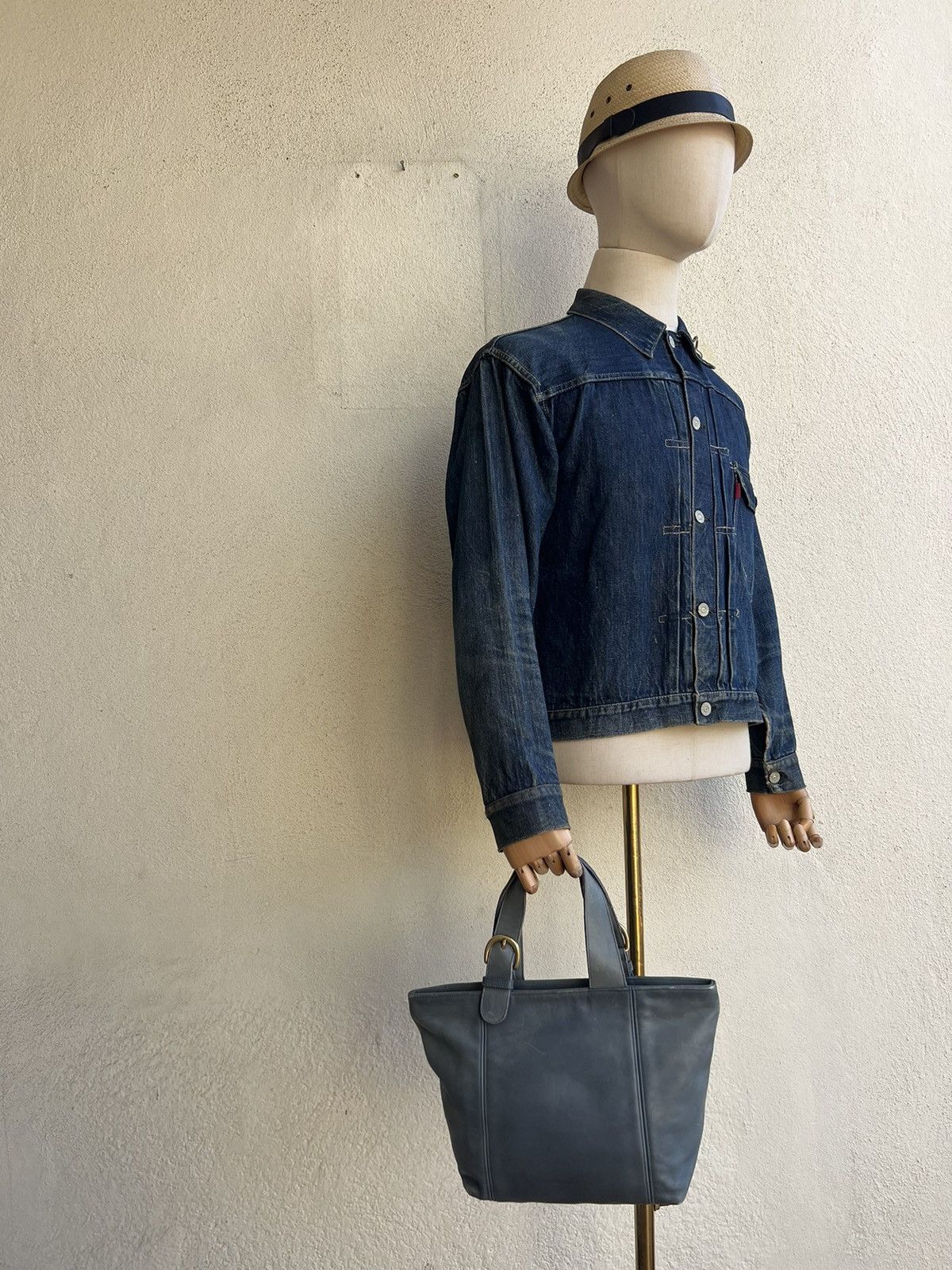Coach Vintage 90s COACH Distressed Patina Leather Mini Tote Bag Size ONE SIZE - 3 Thumbnail