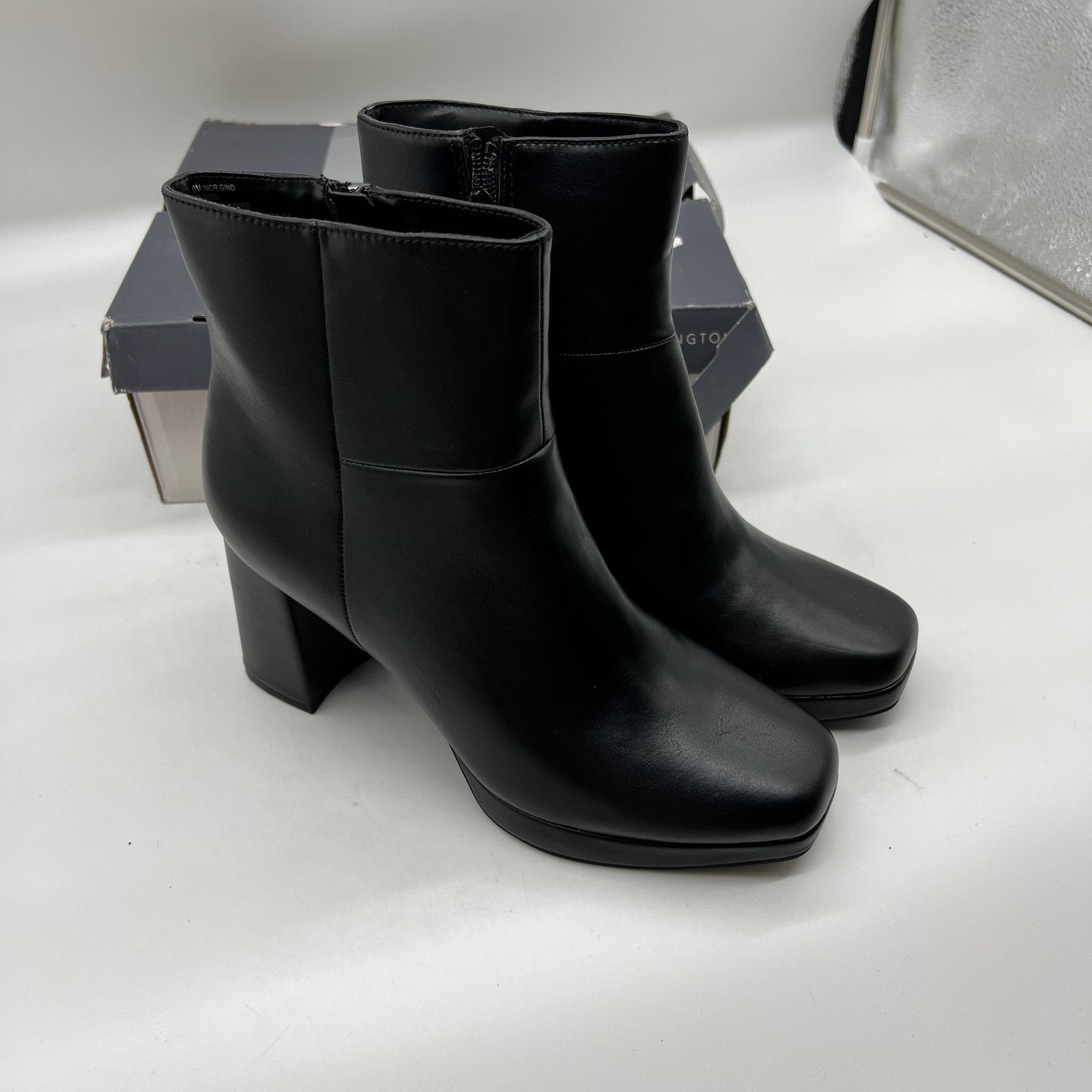 Other Worthington Women’s Gio Block Heel Booties Black Size US 10 / IT 40 - 2 Thumbnail