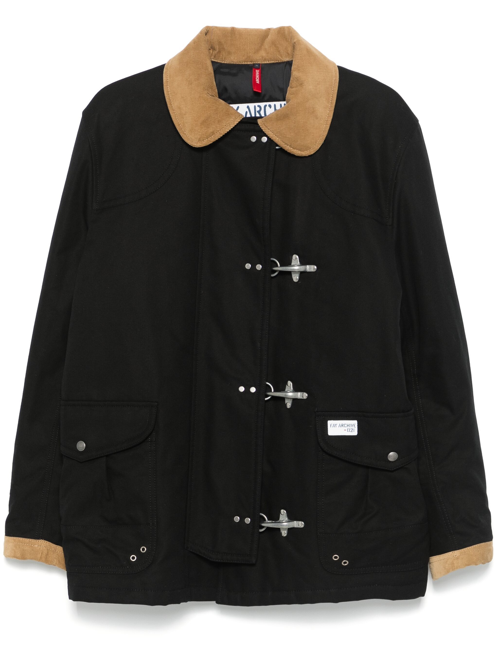 Fay o1s22i1n1124 4-Hook Canvas Jacket in Black Size US M / EU 48-50 / 2 - 1 Thumbnail