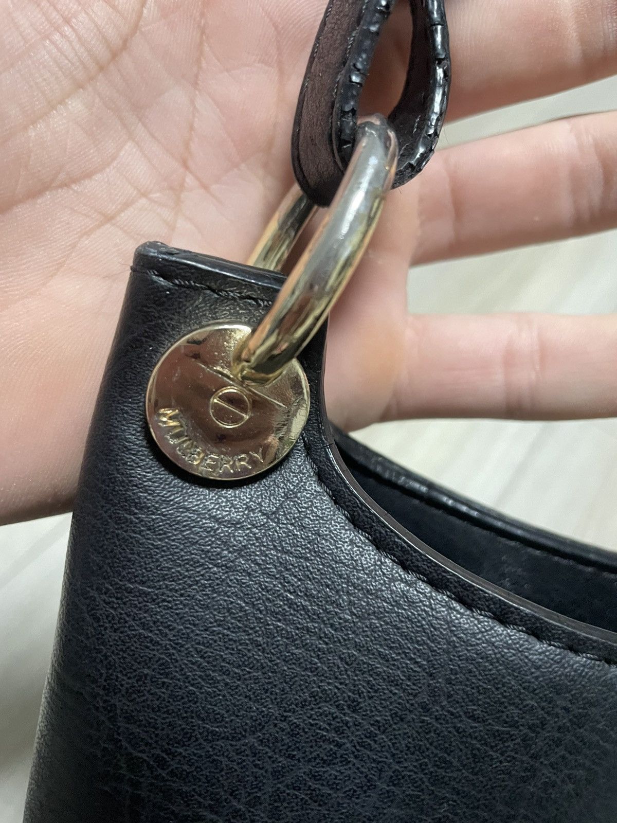 Designer × Mulberry Vintage Mulberry Leather shoulder hand bag With Zip Pouch Size ONE SIZE - 12 Thumbnail