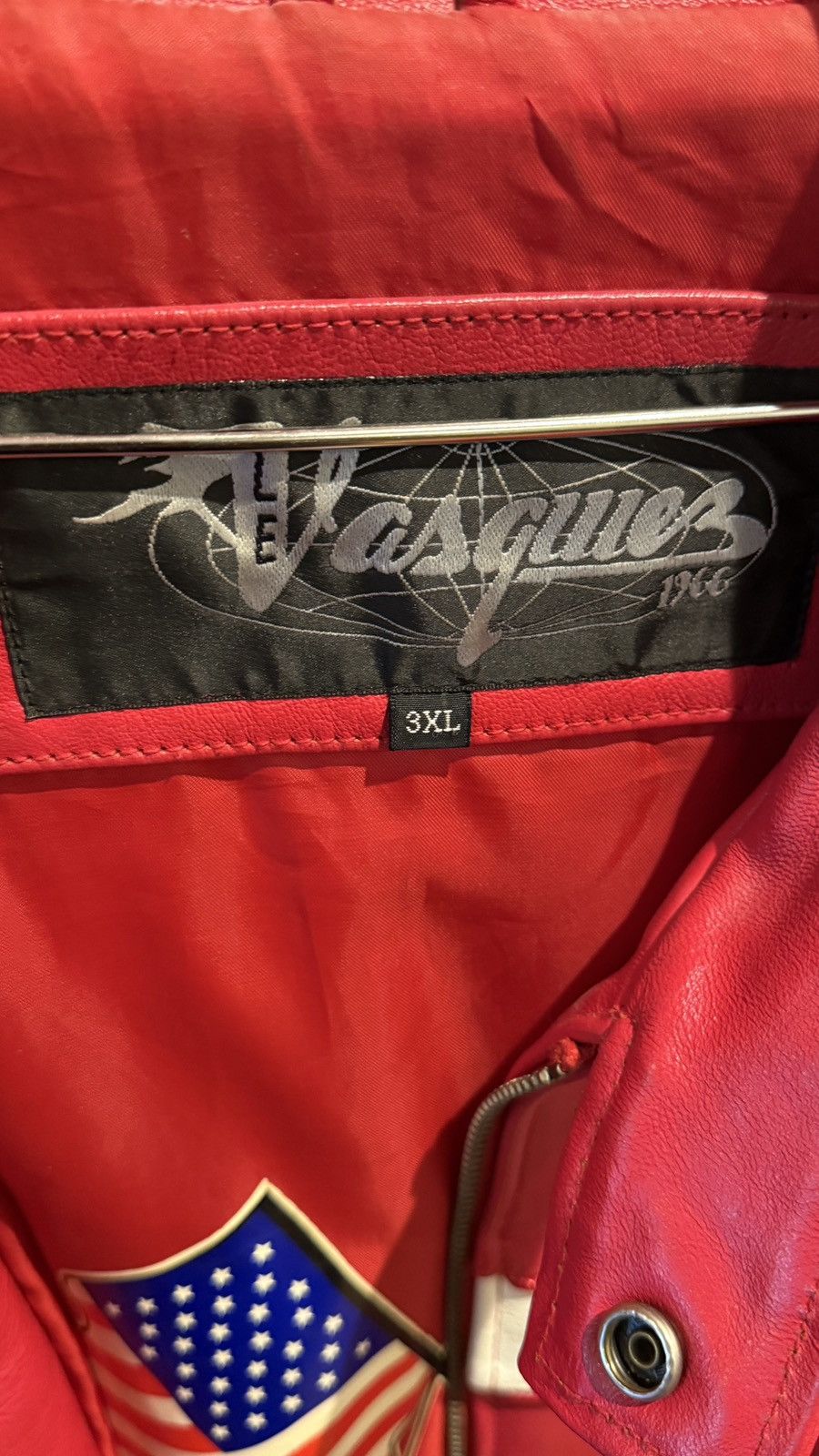 Vasque Vintage Vasque Red Leather Racing Jacket 90s Size US XXL / EU 58 / 5 - 5 Thumbnail