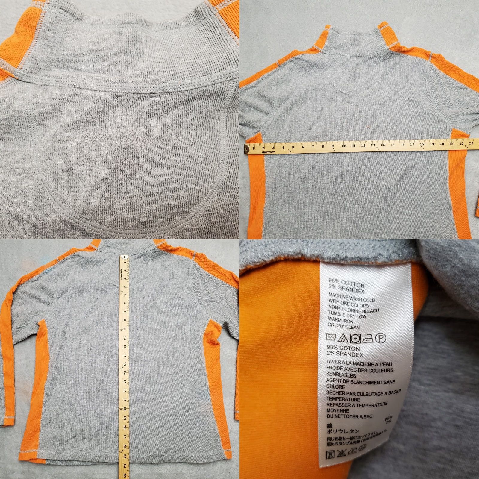 Tommy Bahama Tommy Bahama Sweater Women XL Orange Long Sleeve 1/2 Zip Pullover Knit Solid Embroidered Logo Casual Size XL / US 12-14 / IT 48-50 - 8 Thumbnail