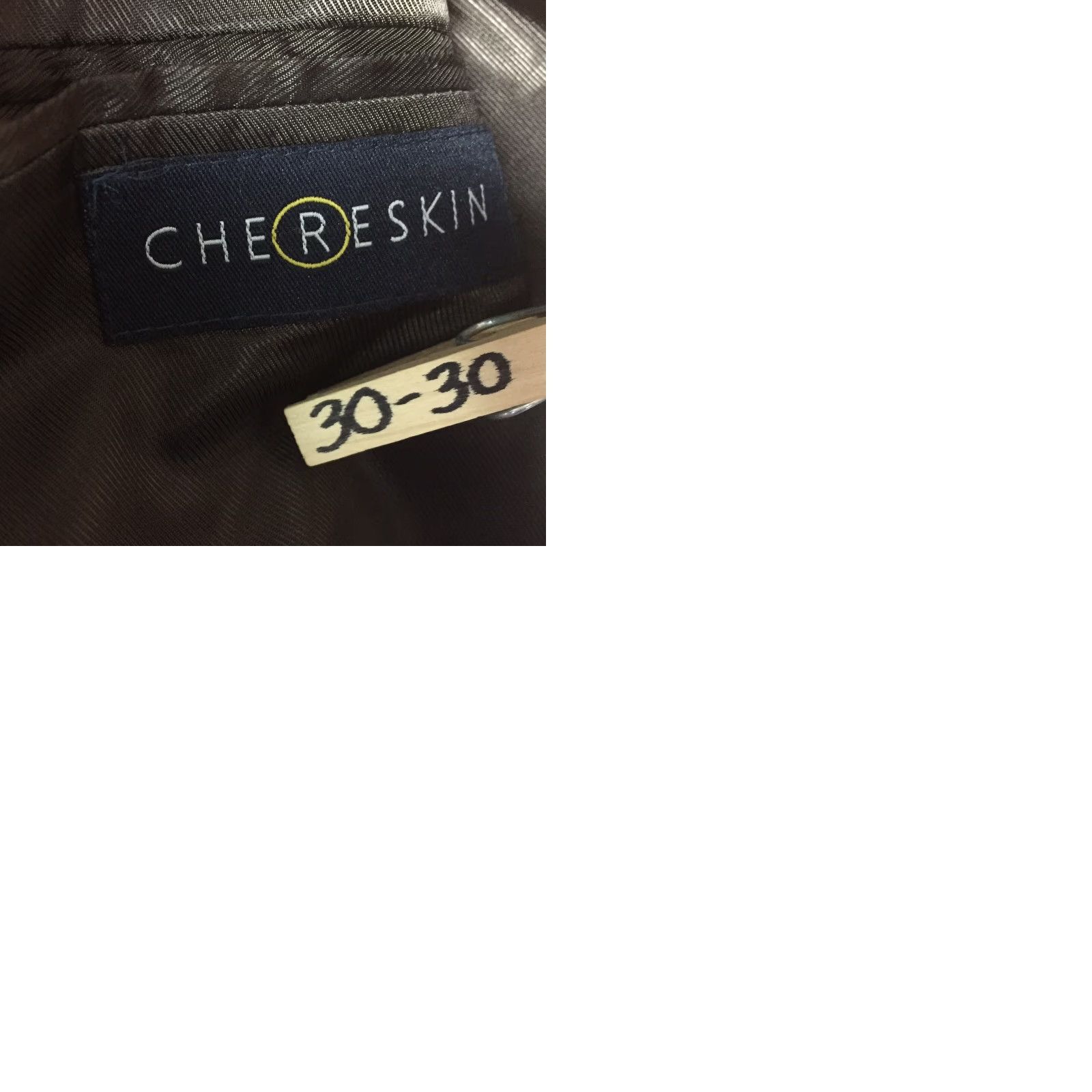 Vintage Chereskin Blazer Mens Size 44 Brown Houndstooth 2-Button Lambswool, Single-Breasted Jacket, Notch Lapel, Regular Length, Wool Coat, Mens Size 44R - 9 Thumbnail
