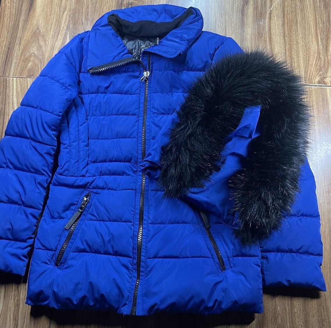 Calvin Klein CALVIN KLEIN Performance Woman’s Black Fur Hood Jacket Size XS / US 0-2 / IT 36-38 - 8 Thumbnail