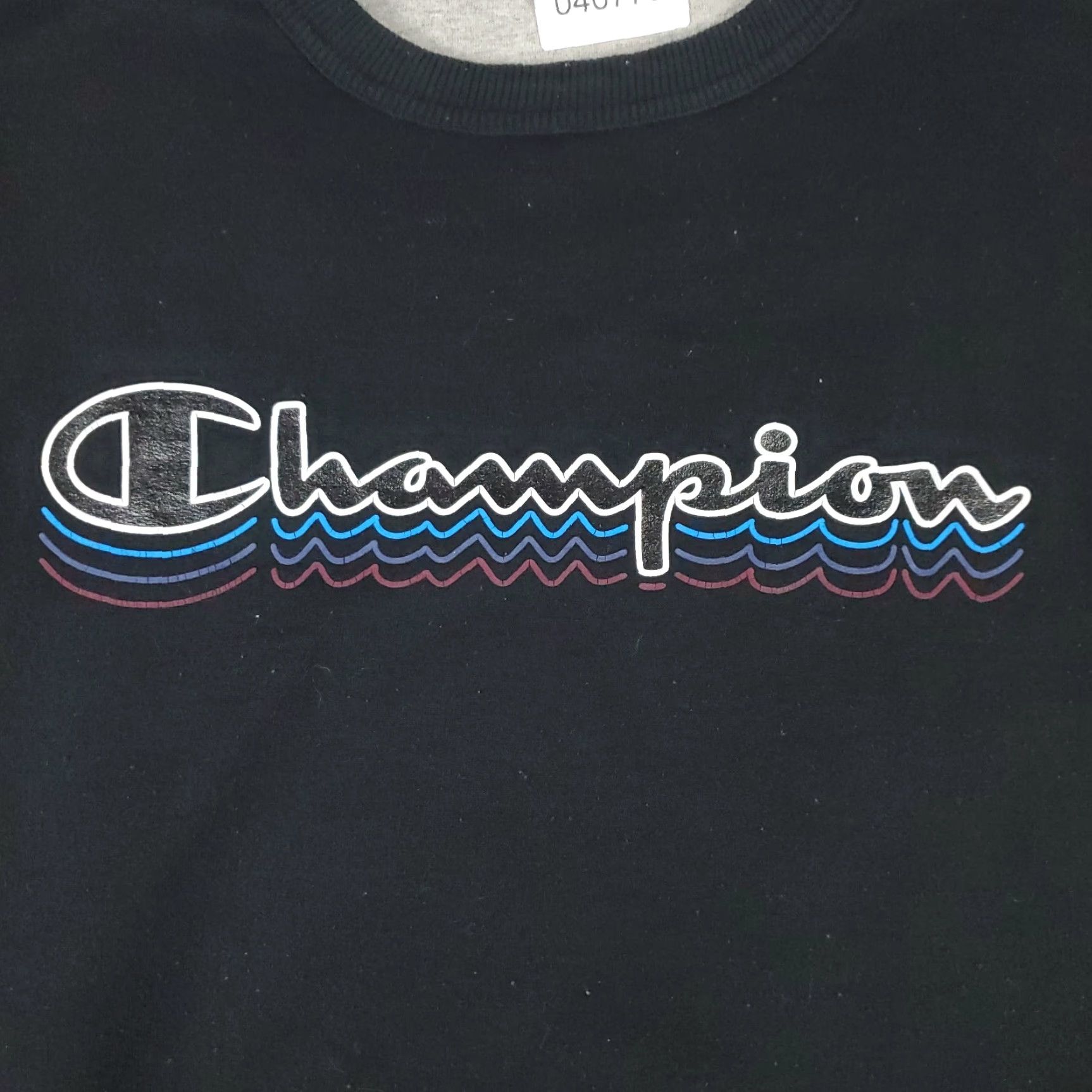 Champion VINTAGE Champion Mens Large Black Pullover Sweater Casual Knit Sweatshirt Logo Zipper All Seasons Size US L / EU 52-54 / 3 - 2 Thumbnail