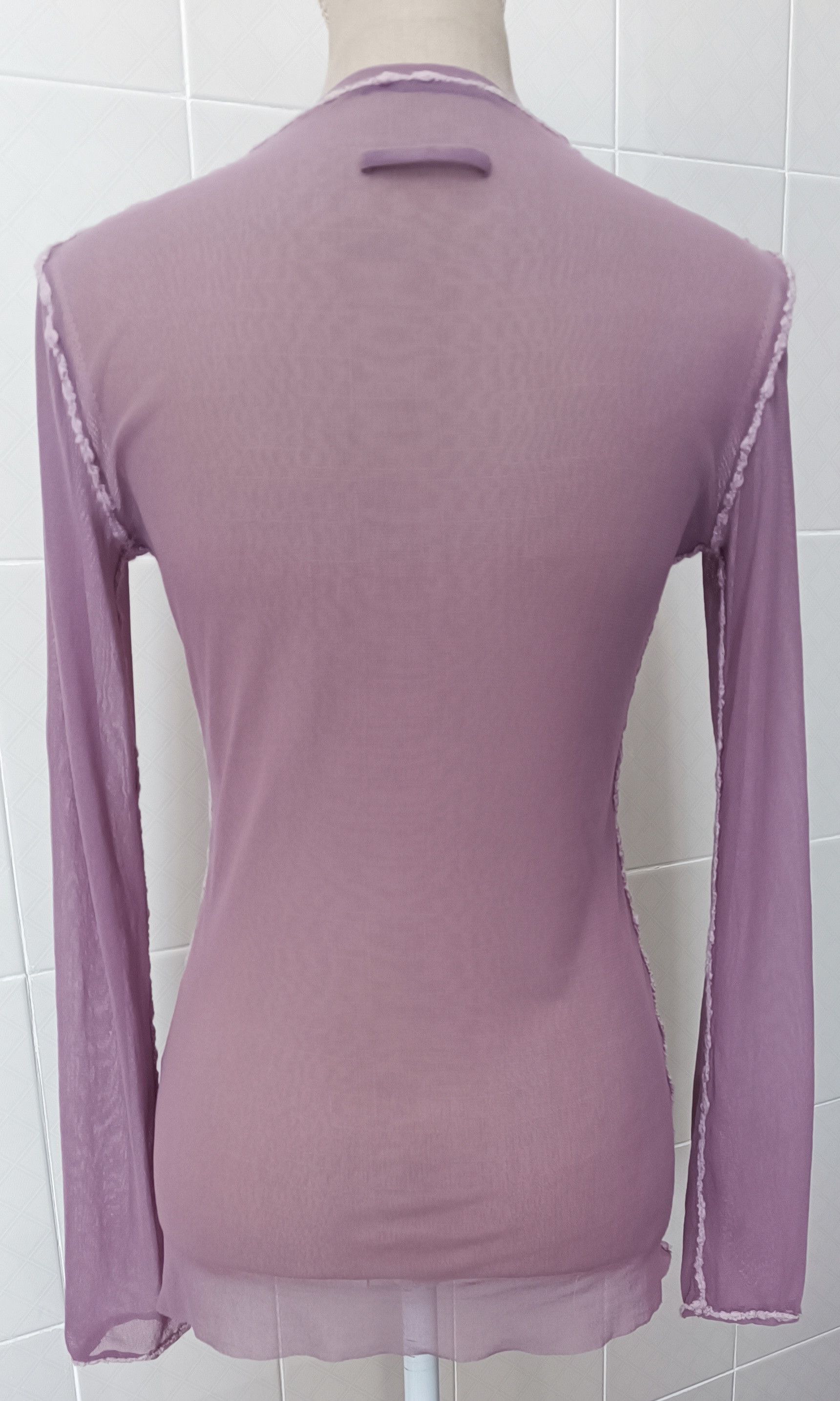 Jean Paul Gaultier 90's - Twinset - Lilac mesh tank top and jacket Size S / US 4 / IT 40 - 21 Thumbnail