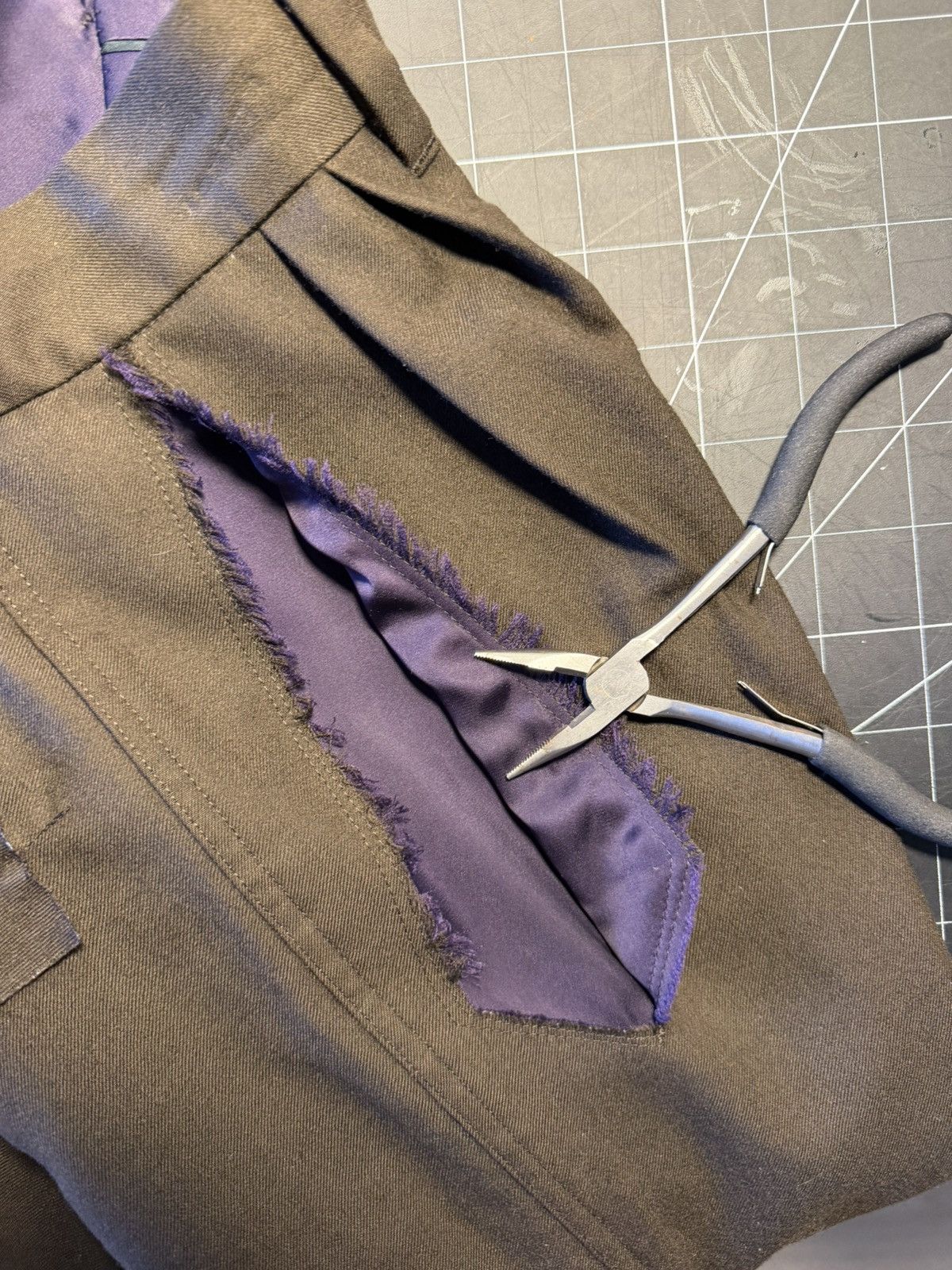 Bed j.w. Ford Dark brown wool trouser Size US 29 - 12 Thumbnail