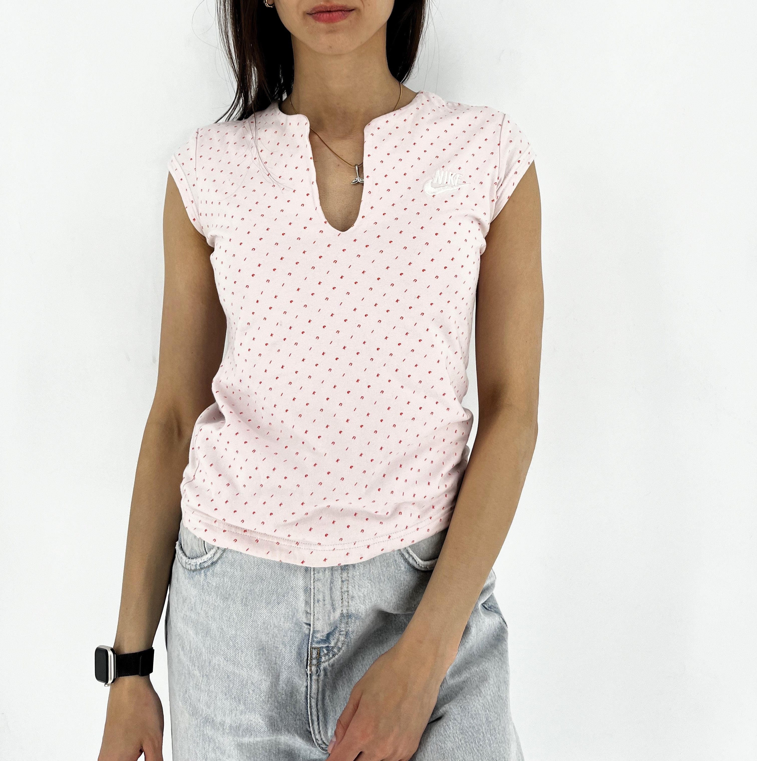 Nike Remera Nike Logo Rosa Talle M Escote Lycra Gruesa Impecable Size S / US 4 / IT 40 - 1 Thumbnail