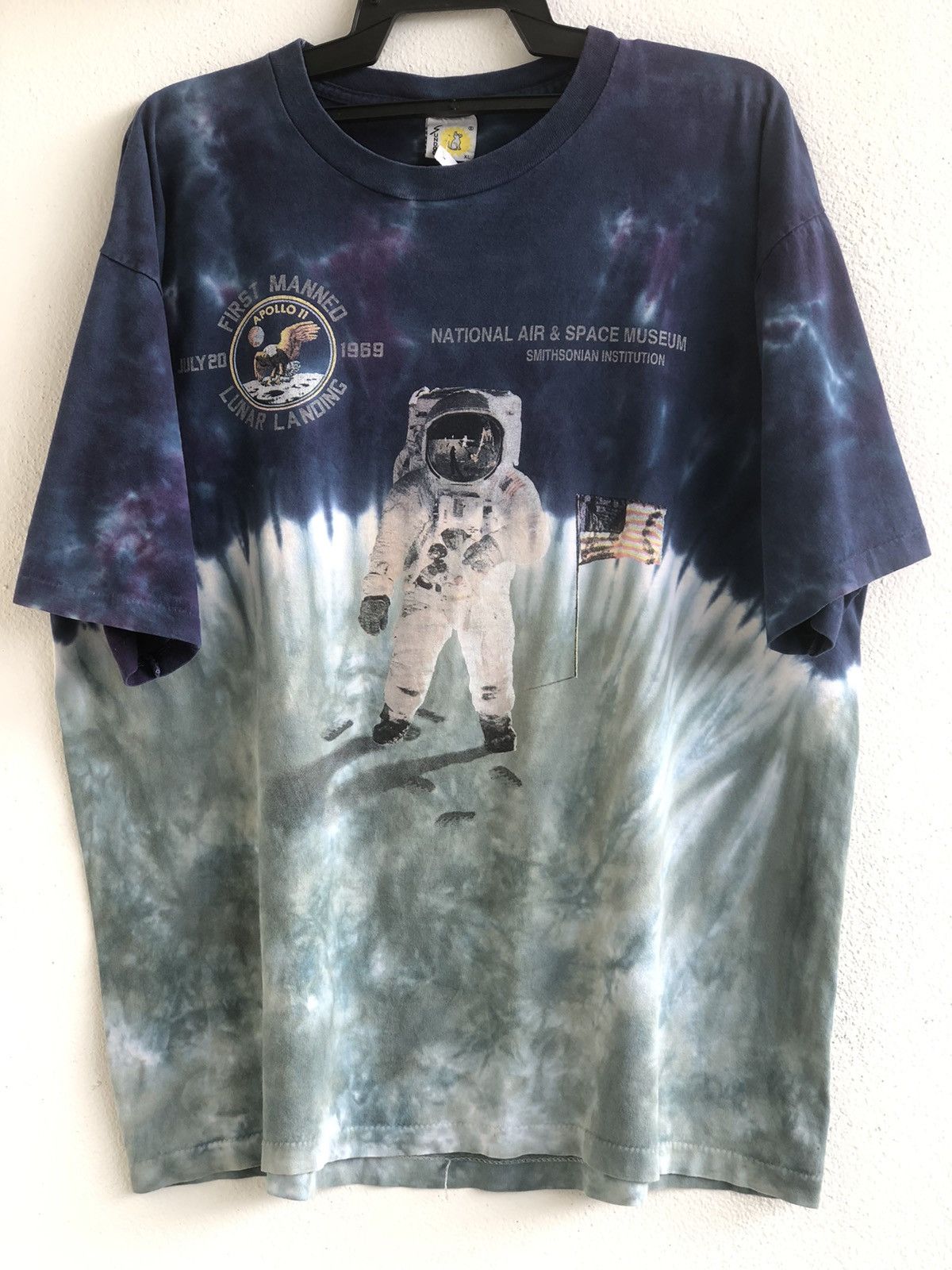 Vintage Vintage 90s First Manned Lunar Landing Tye Dye Size US XL / EU 56 / 4 - 1 Thumbnail