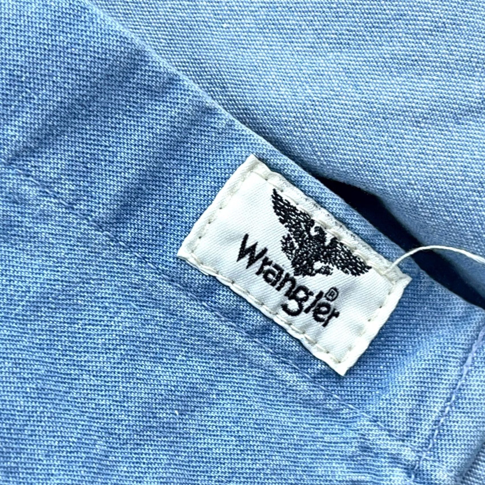 Wrangler Wrangler Shirt Men 3XL Blue Denim Relaxed Fit Button Up Western Work Wear Size US XXL / EU 58 / 5 - 4 Thumbnail