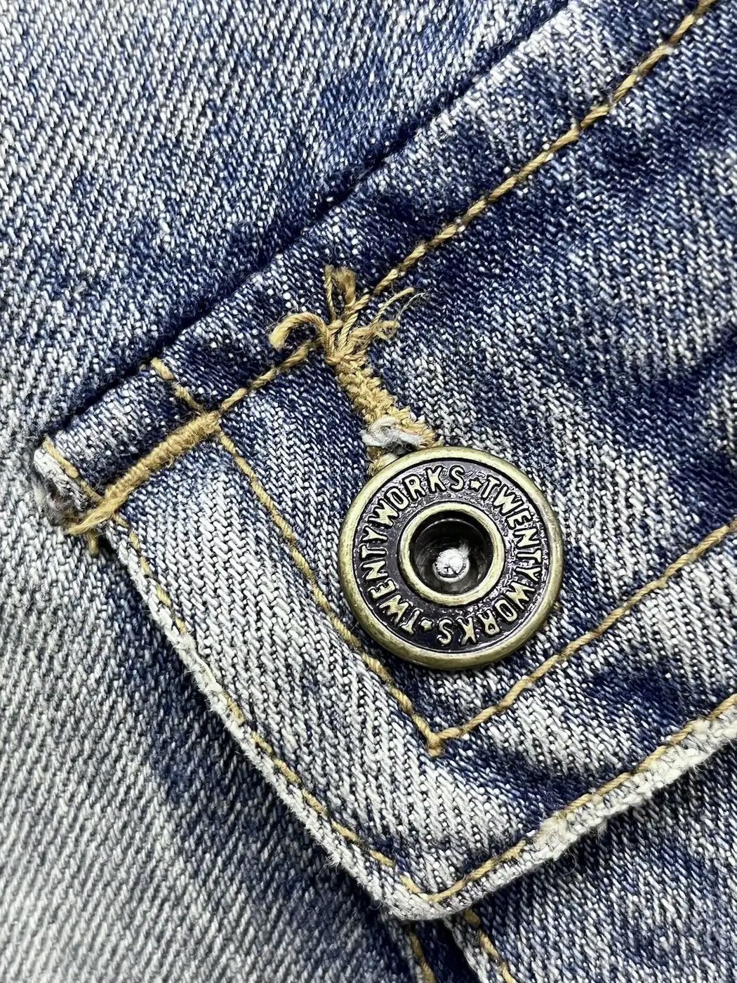 Seditionaries Distressed Studded Tribal Tattoo Slanted Pocket Denim Cargo Size US 31 - 10 Thumbnail