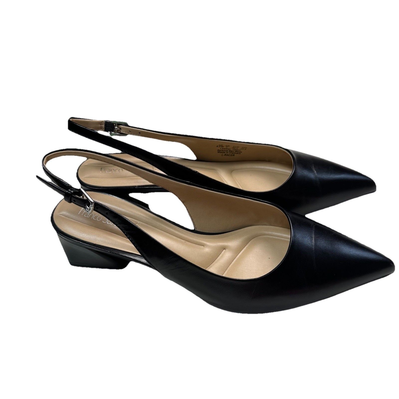 Franco Sarto New Franco Sarto Racer Pointed Toe Block Heel Slingback Pum Size US 9.5 / IT 39.5 - 9 Thumbnail