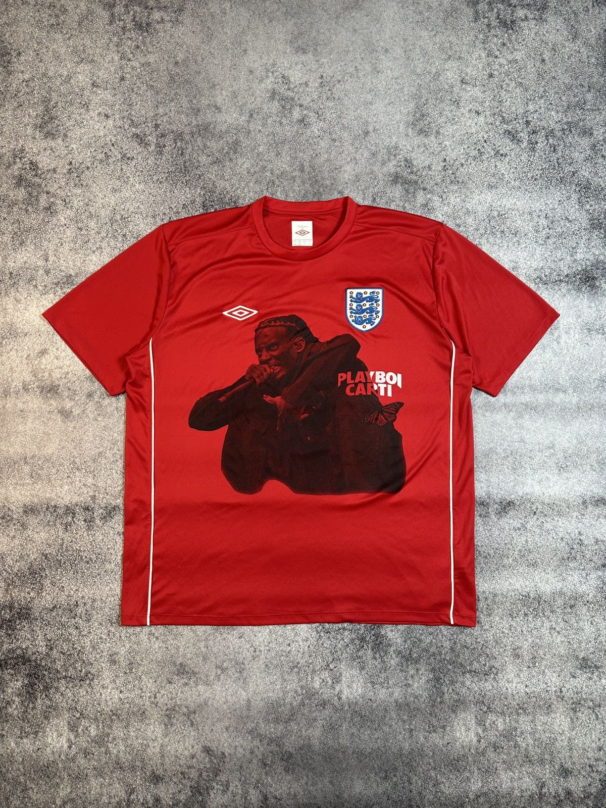 Umbro Vintage Umbro England Soccer Jersey Blokecore Playboi Carti Size US XXL / EU 58 / 5 - 1 Thumbnail