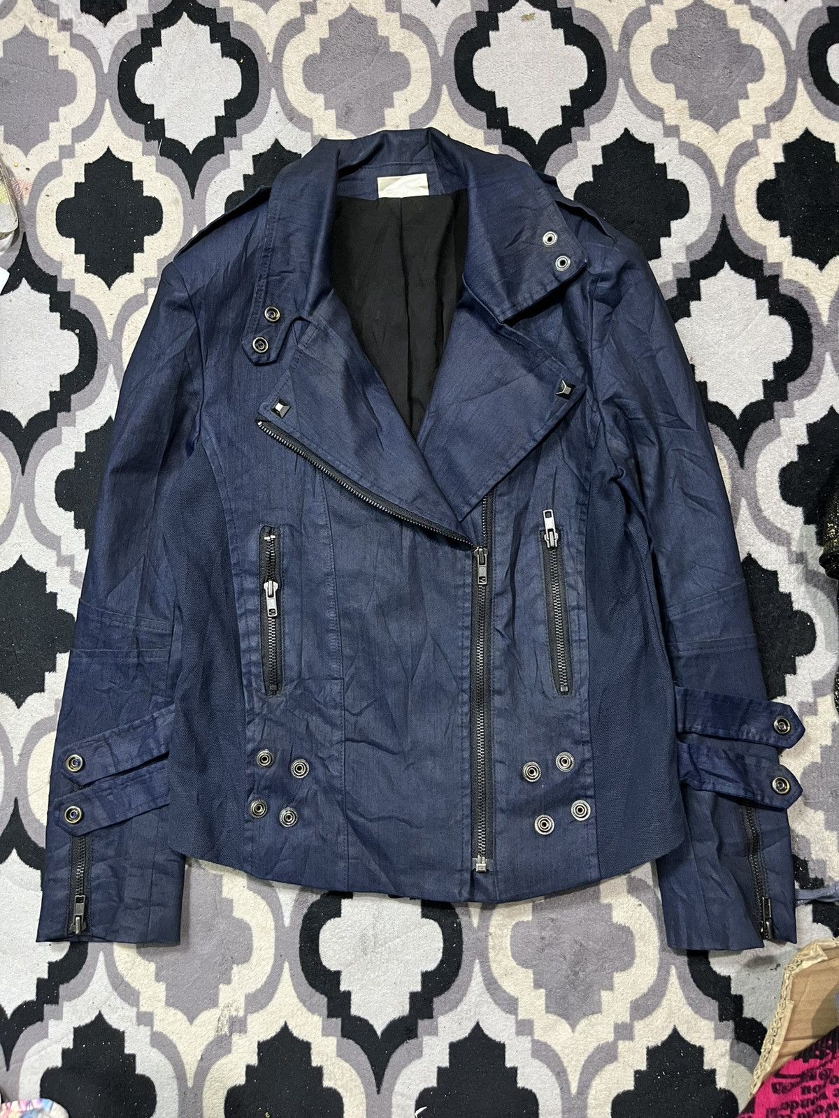 Isamu Katayama Backlash Think about waxed bondage punk jacket Size US M / EU 48-50 / 2 - 3 Thumbnail