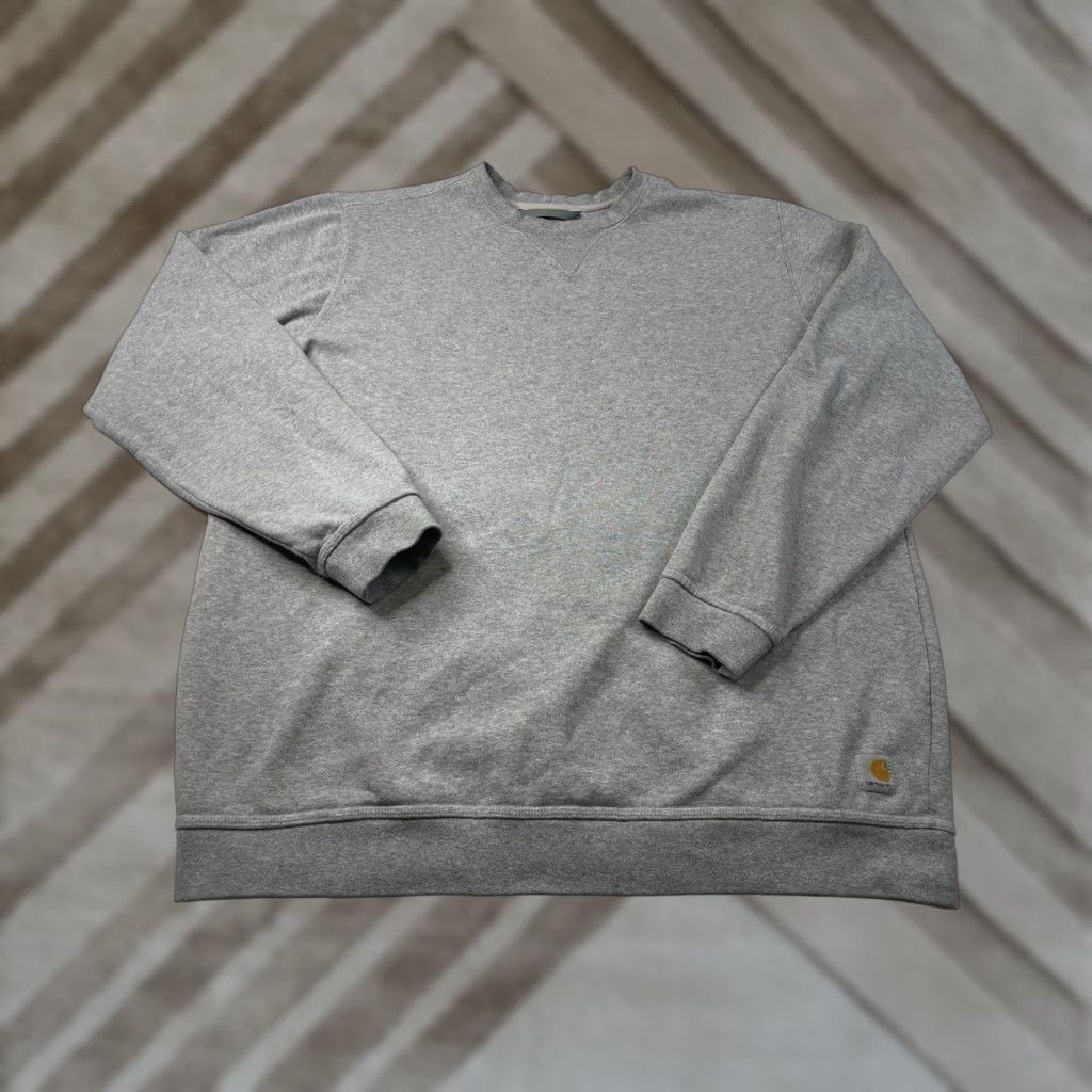 Carhartt VINTAGE Carhartt Mens XL Tall Midweight Crewneck Sweatshirt K124 Loose Fit Heather Gray Size US XL / EU 56 / 4 - 1 Thumbnail