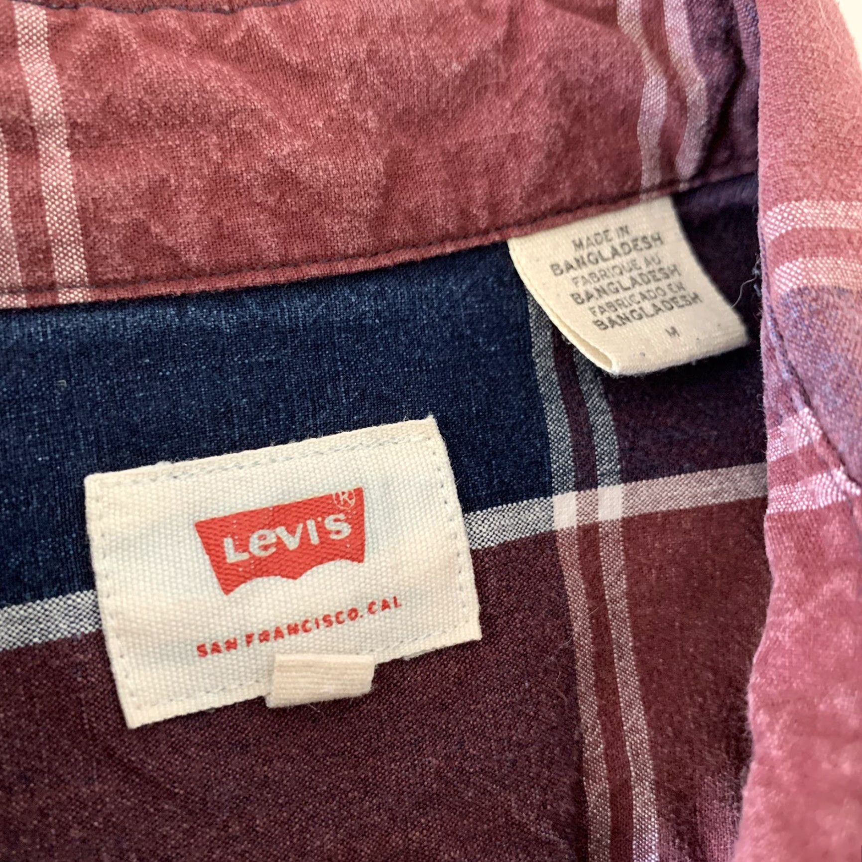 Levi's Levi's Long Sleeve Plaid Button-Up Shirt Men M Blue Red Size US M / EU 48-50 / 2 - 2 Thumbnail