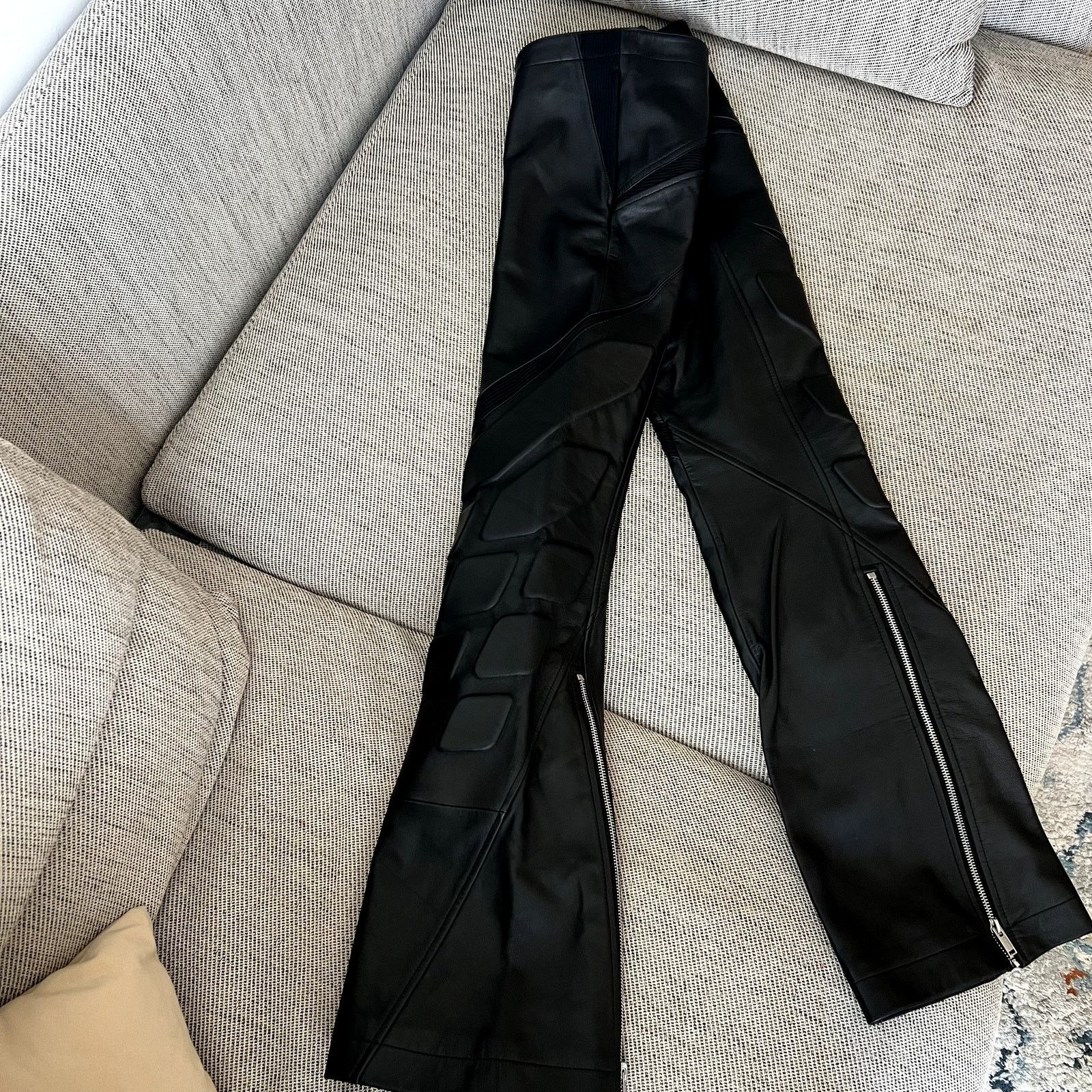 Dion Lee Dion Lee leather panelled flared pants black size XS 2 Size 24" / US 00 / IT 34 - 9 Thumbnail