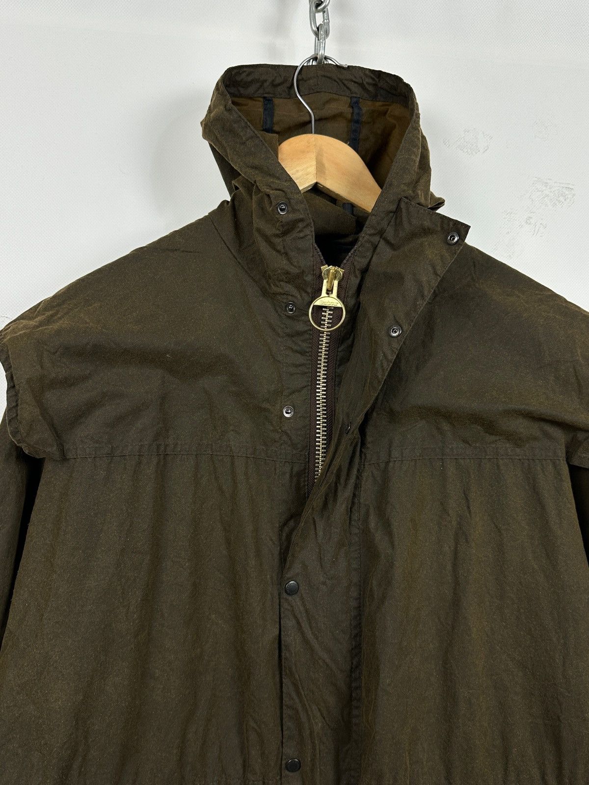 Barbour Vintage Barbour Waxed Durham Olive Green Coat Jacket Size US M / EU 48-50 / 2 - 11 Thumbnail