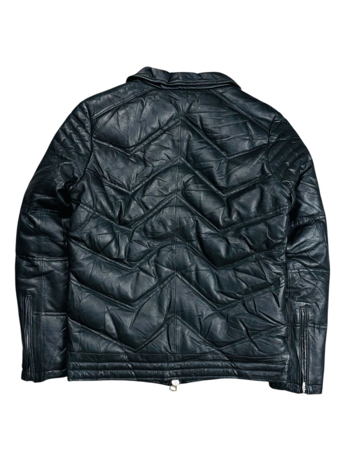 Ekam 2000s Jackrose - Vkei Style Puffer Leather Jacket Size US M / EU 48-50 / 2 - 3 Thumbnail