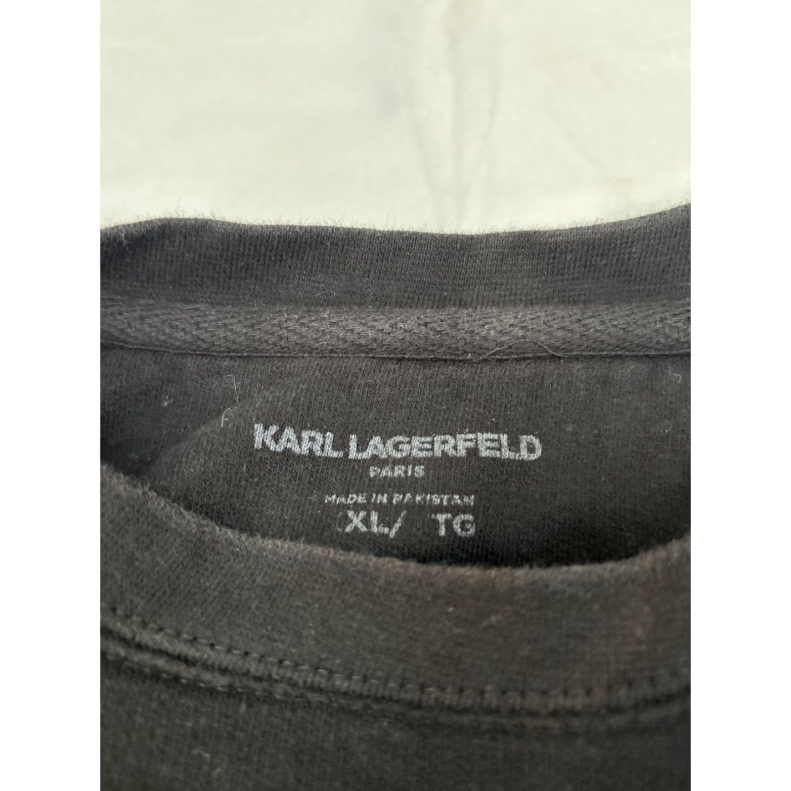 Karl Lagerfeld Karl Lagerfeld Paris Logo Black Faded Sweatshirt Womens XL Sweatshirt Logo Paris Black Womens XL Size XL / US 12-14 / IT 48-50 - 3 Thumbnail