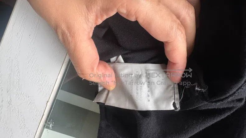Rick Owens Rick Owens Black Patchwork Long Sleeve T-Shirt Size US S / EU 44-46 / 1 - 6 Thumbnail