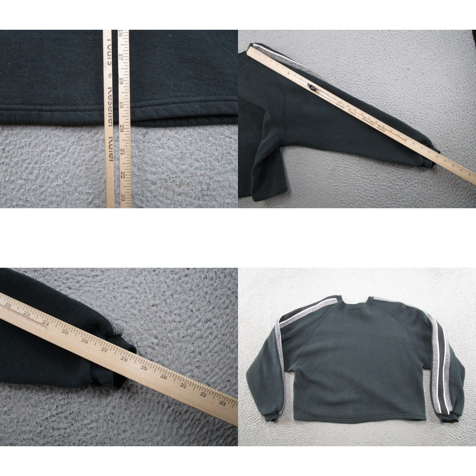 Russell Athletic VINTAGE Russell Athletic Sweatshirt Raglan Striped Sleeve 90s Size L Black Women Pullover Crew Neck Activewear Made USA Size L / US 10 / IT 46 - 8 Thumbnail