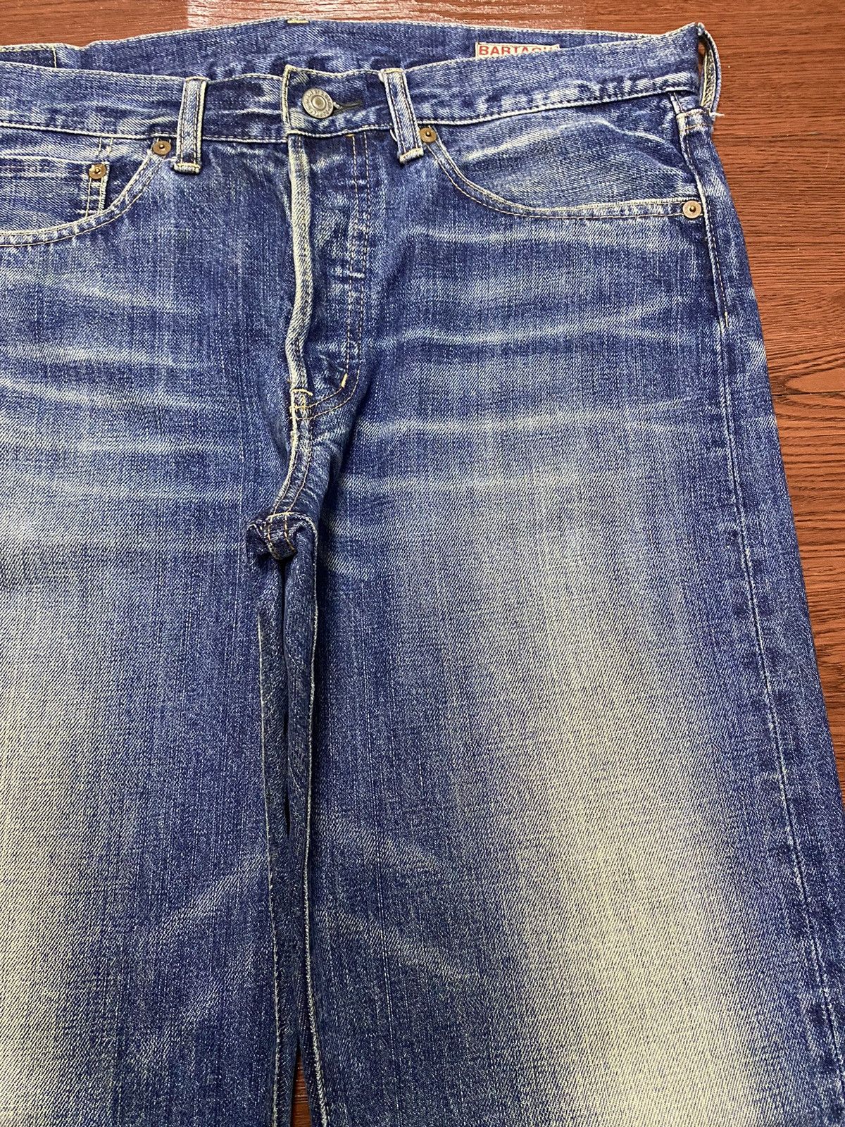 Japanese Brand Vintage Japanese Brands Bartack Selvedge Loose Jeans Size US 35 - 8 Thumbnail