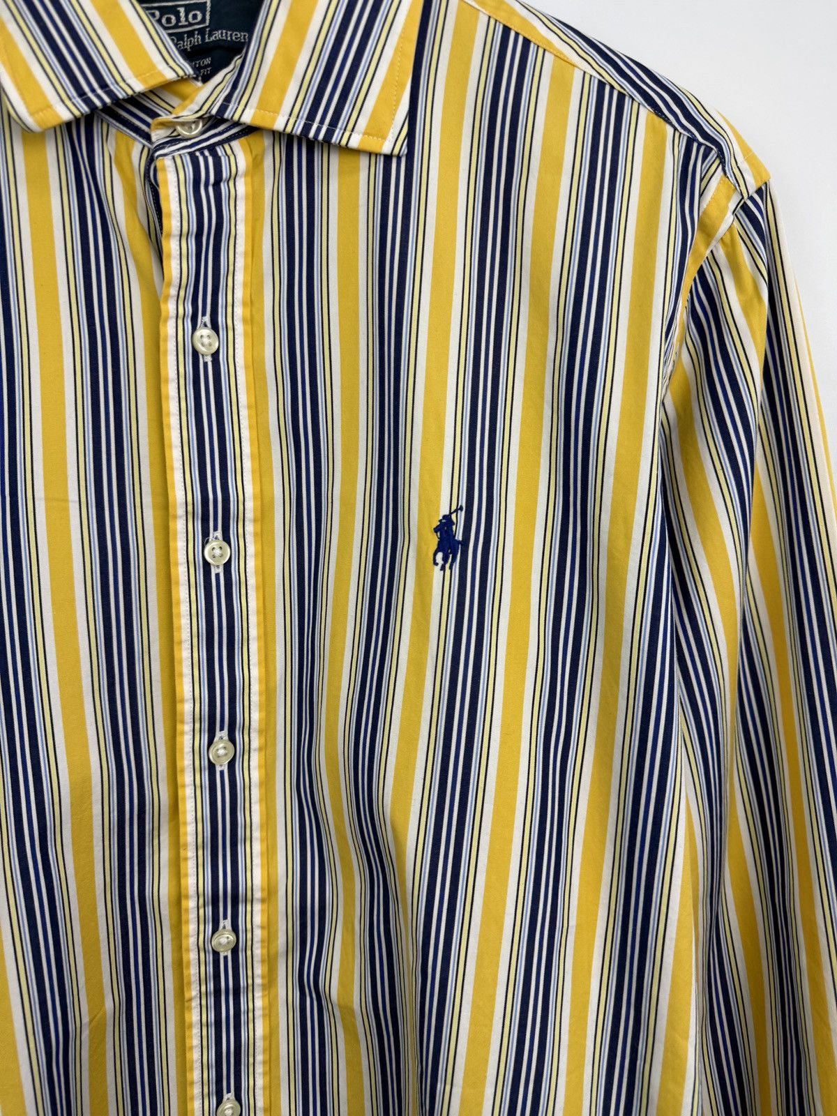Polo Ralph Lauren 🇺🇸 Vintage 90s Ralph Lauren Stanton Custom Fit Shirt Retro Size US L / EU 52-54 / 3 - 4 Thumbnail