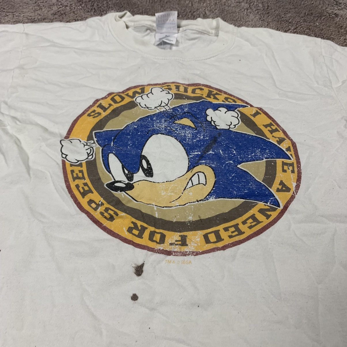 Vintage Vintage Y2K Sun Faded Sonic Graphic Tee Skate Streetwear S Size US S / EU 44-46 / 1 - 5 Thumbnail