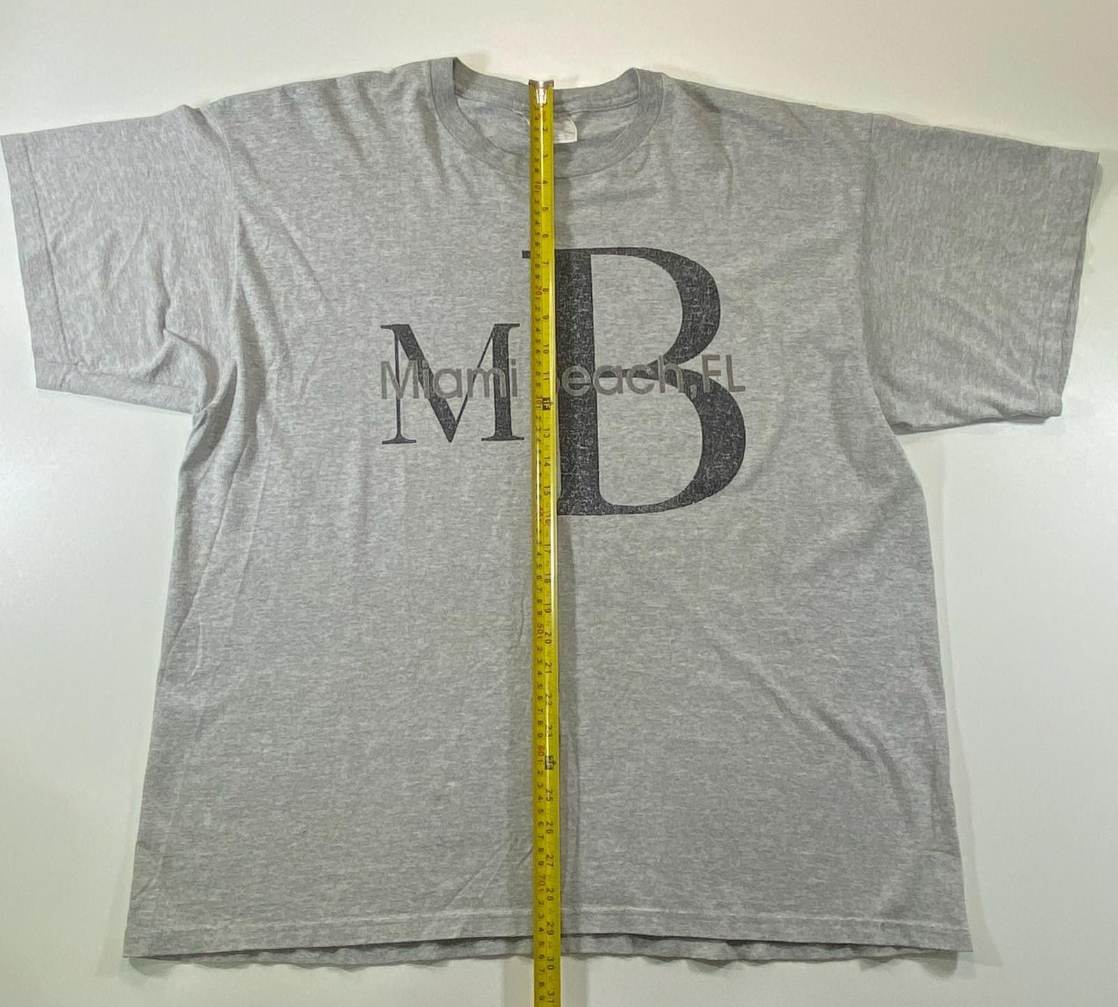 Unknown London Vintage Miami Beach FL Graphic Grey T-Shirt Size US XL / EU 56 / 4 - 2 Thumbnail