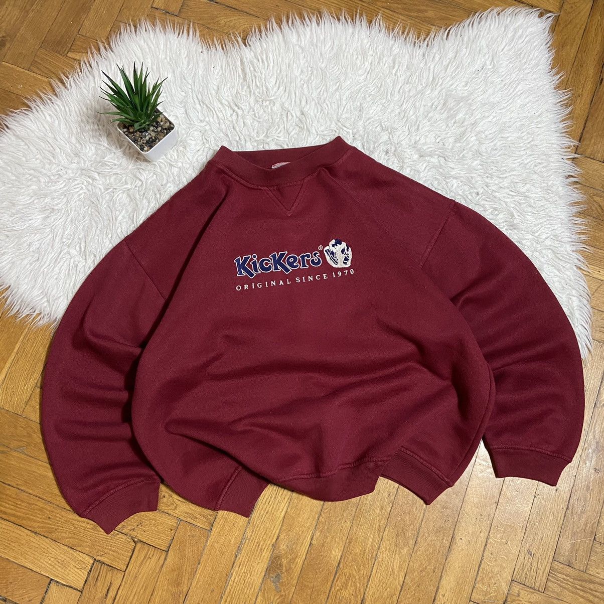 Kickers × Vintage 📌Vintage Kickers Embroidered Logo 90s Sweatshirt Size US XL / EU 56 / 4 - 1 Thumbnail